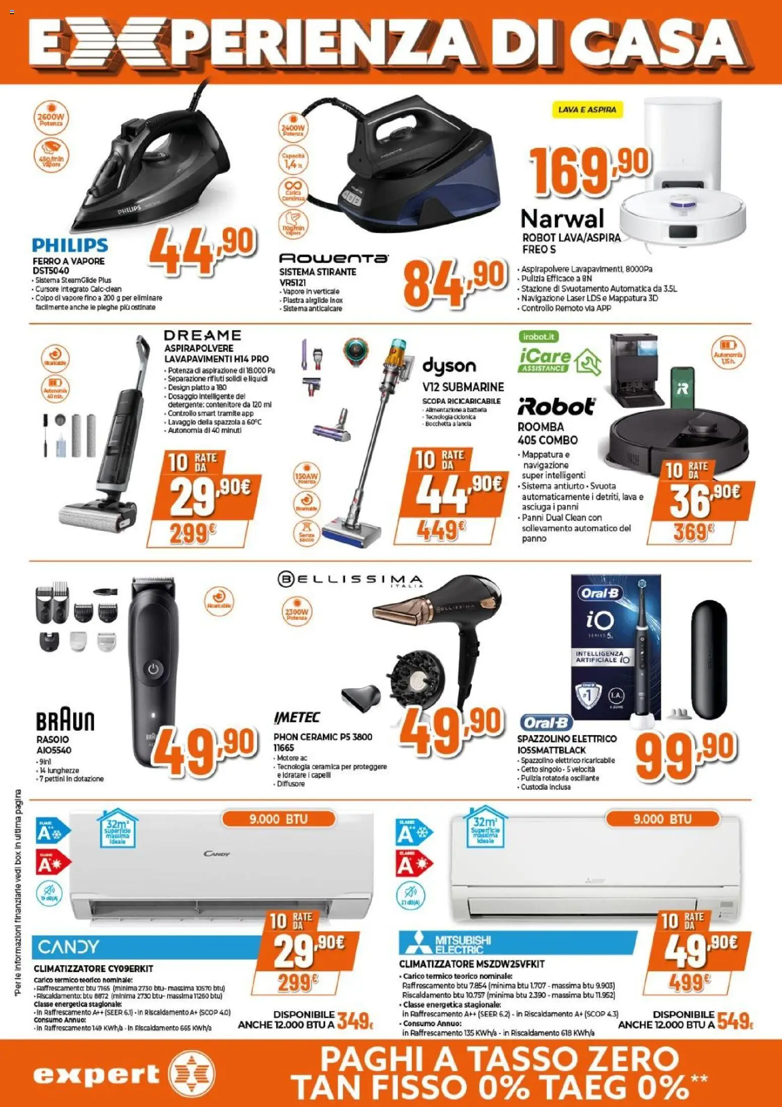 Volantino Expert del 23.04.2026 | Pagina: 9 | Prodotti: Climatizzatore, Detergente, Contenitore, Robot