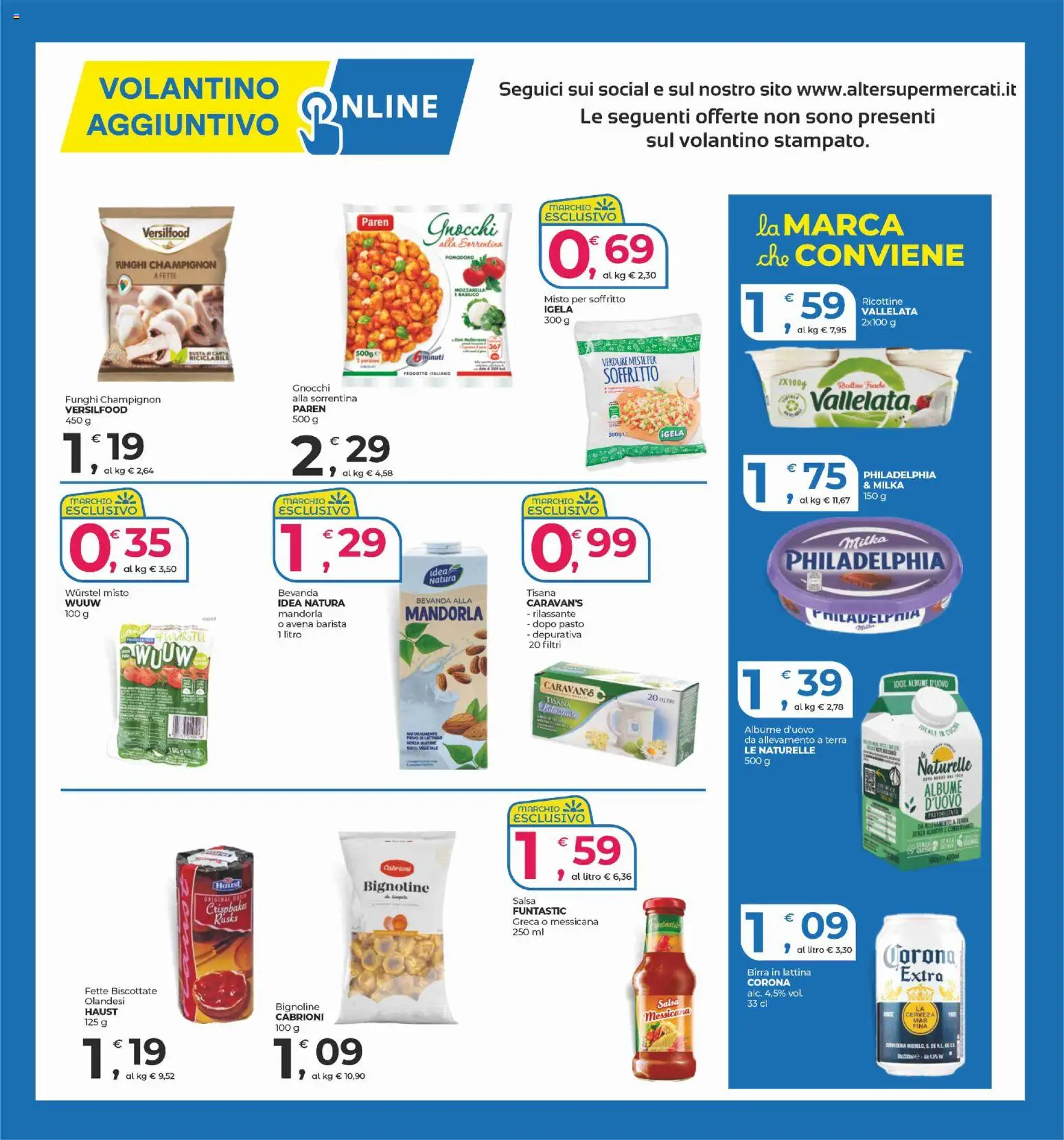 Volantino Alter Discount del 30.10.2025 | Pagina: 14 | Prodotti: Verdure, Wurstel, Basilico, Gnocchi