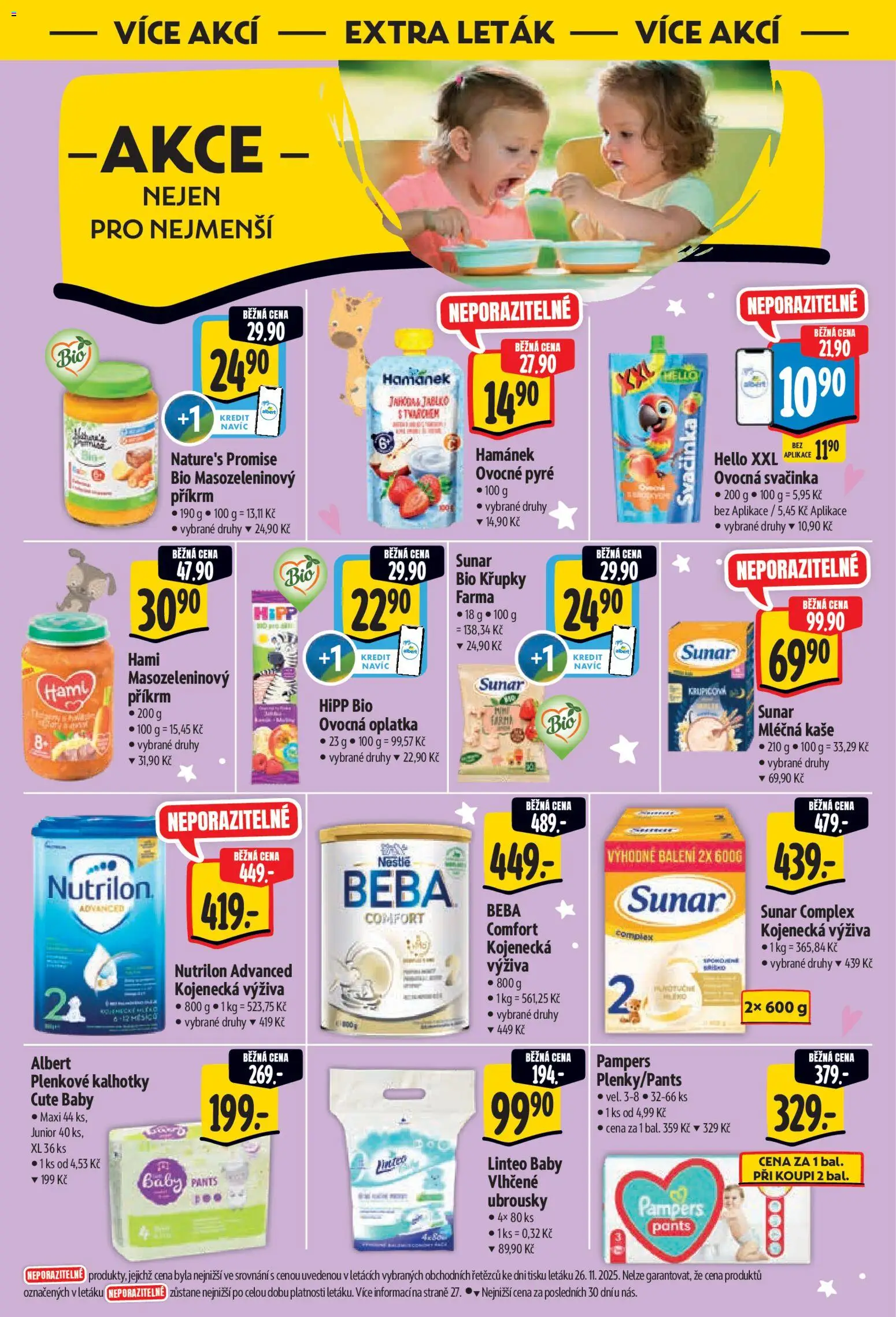 Albert leták - Hypermarket od 03.12.2025 | Strana: 44 | Produkty: Sunar Complex, Sunar, Pampers, Kaše