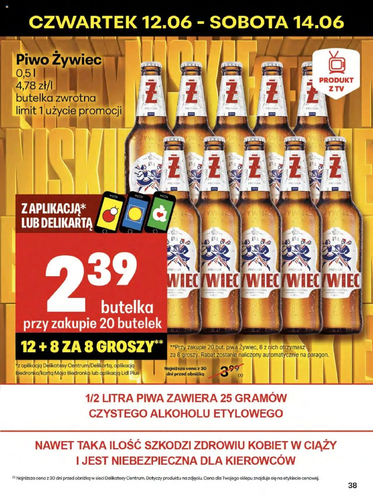 Delikatesy Centrum Gazetka - Sklepy Własne od 12.06.2025 | Strona: 38 | Produkty: Delikatesy, Piwo