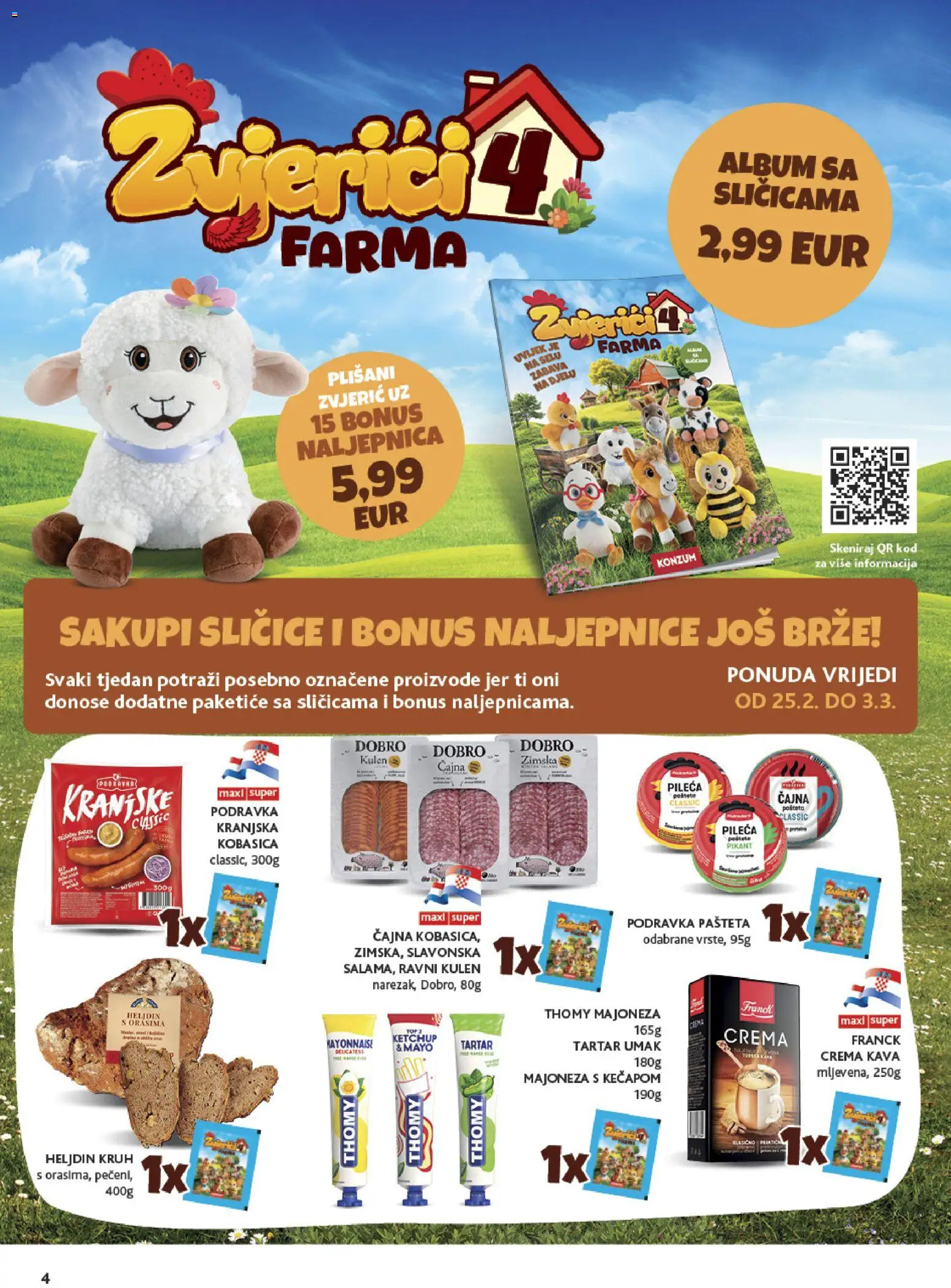 Konzum HR akciós ujság - amely érvényes a következő dátumtól: 25.02.2026 | Oldal: 4 | Termékek: Ketchup