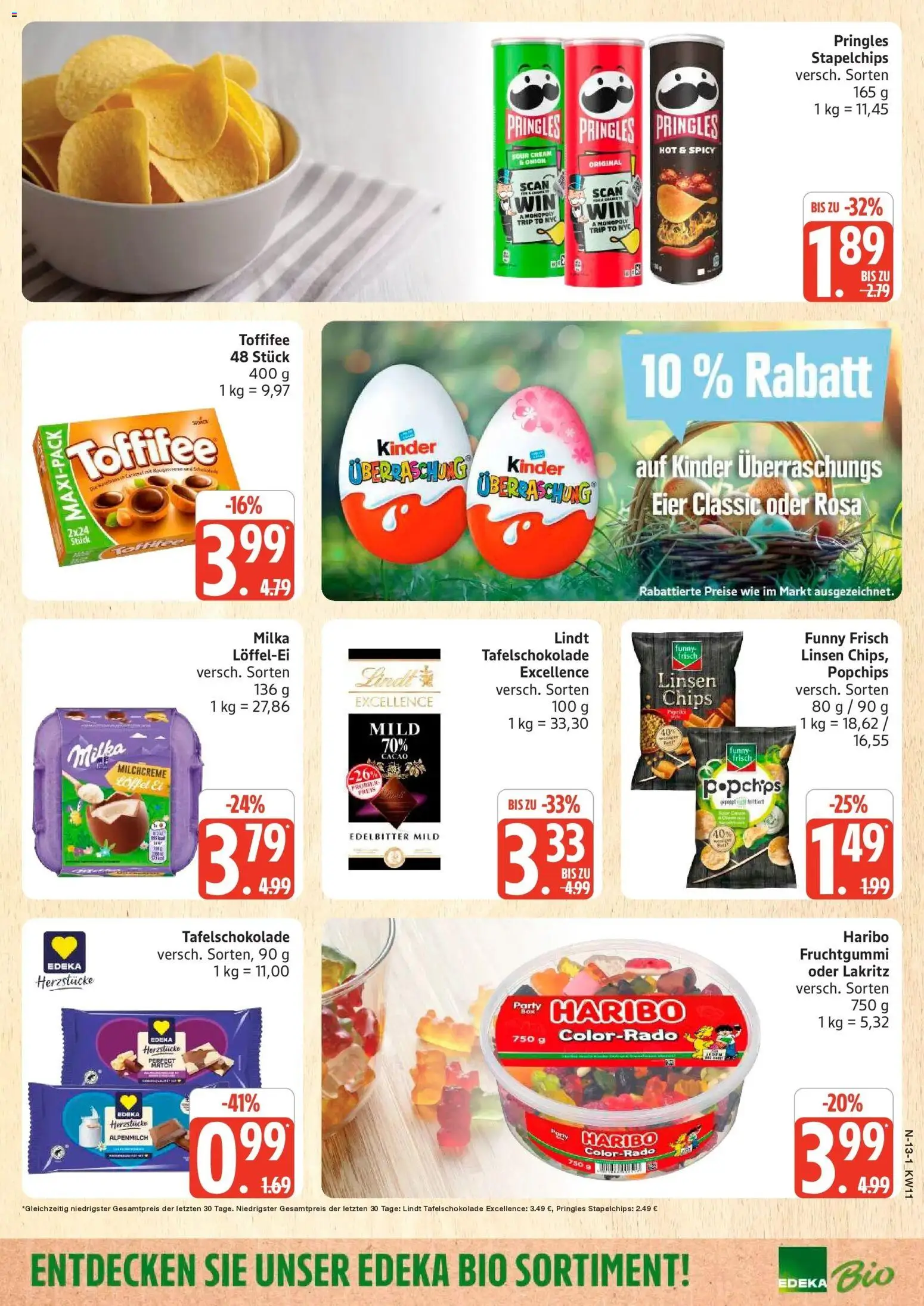 Marktkauf Prospekt Cuxhaven – gültig ab 09.03.2026 | Seite: 13 | Produkte: Eier, Toffifee, Pringles, Lindt