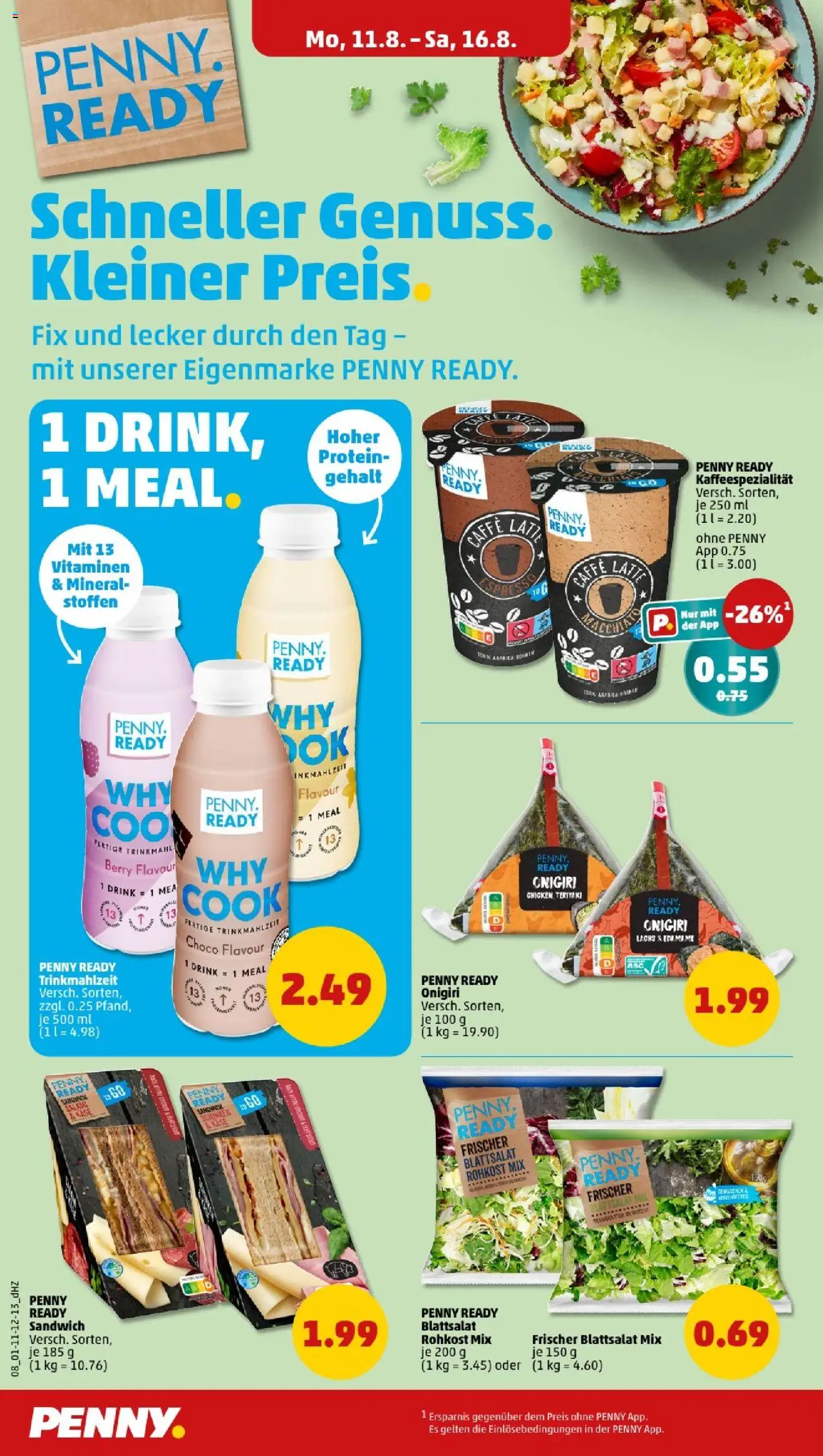 Penny - Sachsen-Anhalt - gültig ab dem 11.08.2025 | Seite: 8 | Produkte: Käse, Lachs, Salami, Schinken