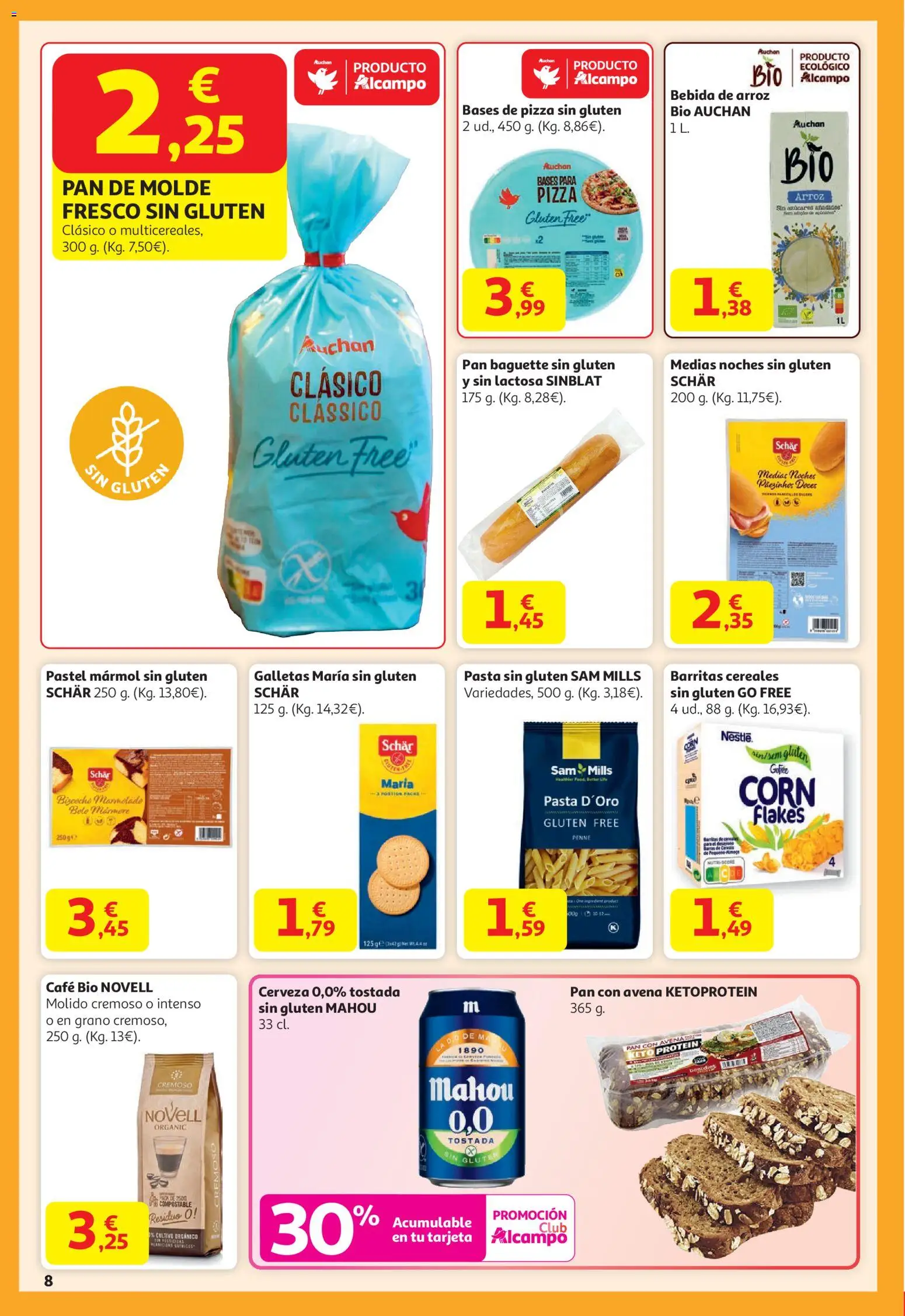 Alcampo - HG Unico Madrid │ válido desde el 29.12.2025 | Página: 8 | Productos: Pizza, Cerveza, Pasta, Bebida de arroz