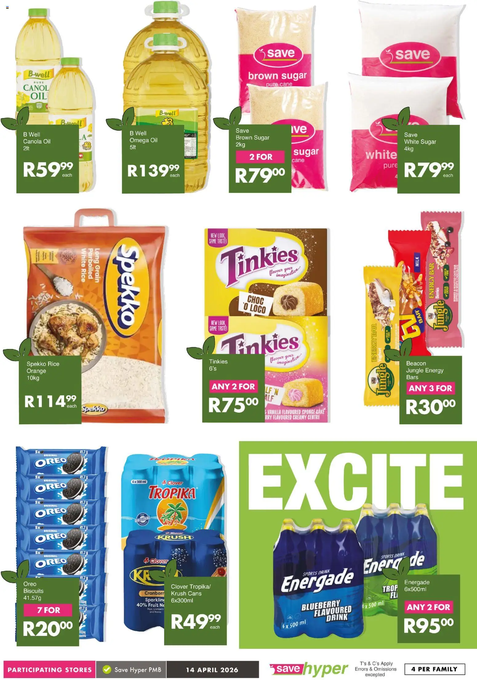 New Save catalogue – valid from 14.04.2026 | Page: 11 | Products: Cake, Milk, Fruit, Sugar