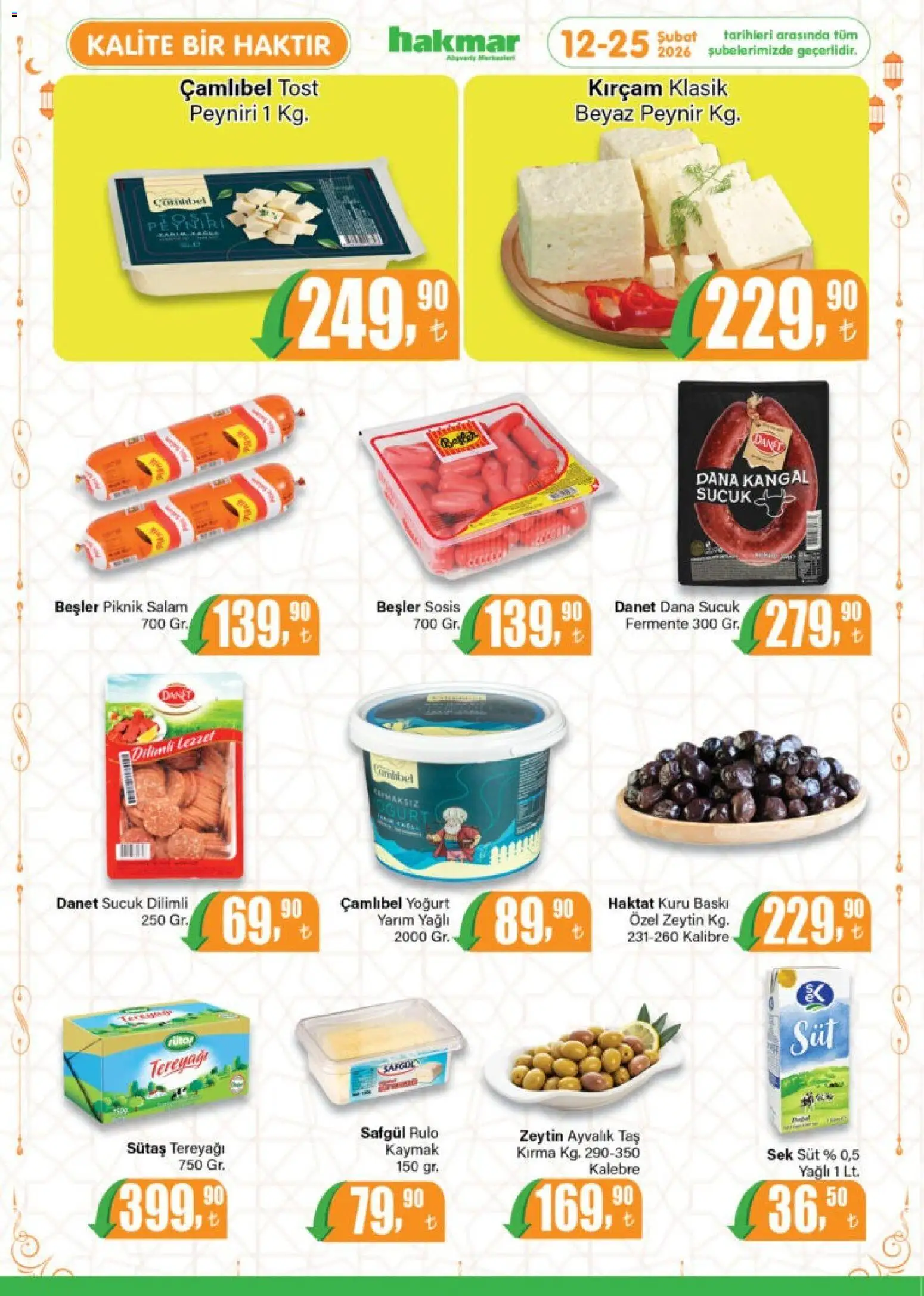 Hakmar Katalog - 12.02.2026 tarihinden itibaren geçerlidir | Sayfa: 2 | Ürünler: Baskı, Yoğurt, Sosis, Sucuk