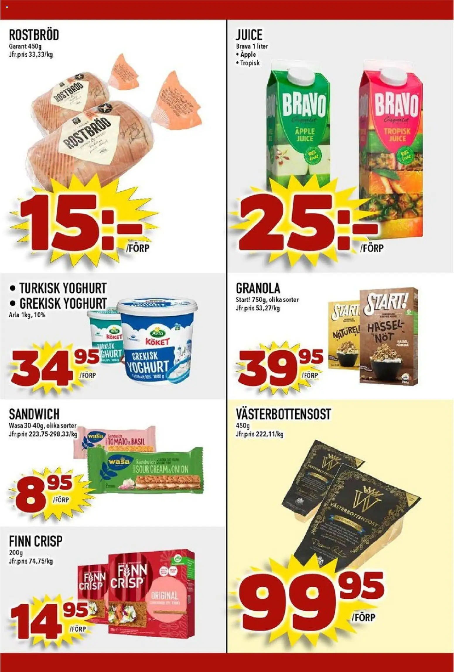 Matdax reklamblad aktuell från 27.10.2025 | Sida: 19 | Produkter: Rostbröd, Grekisk yoghurt, Yoghurt, Juice