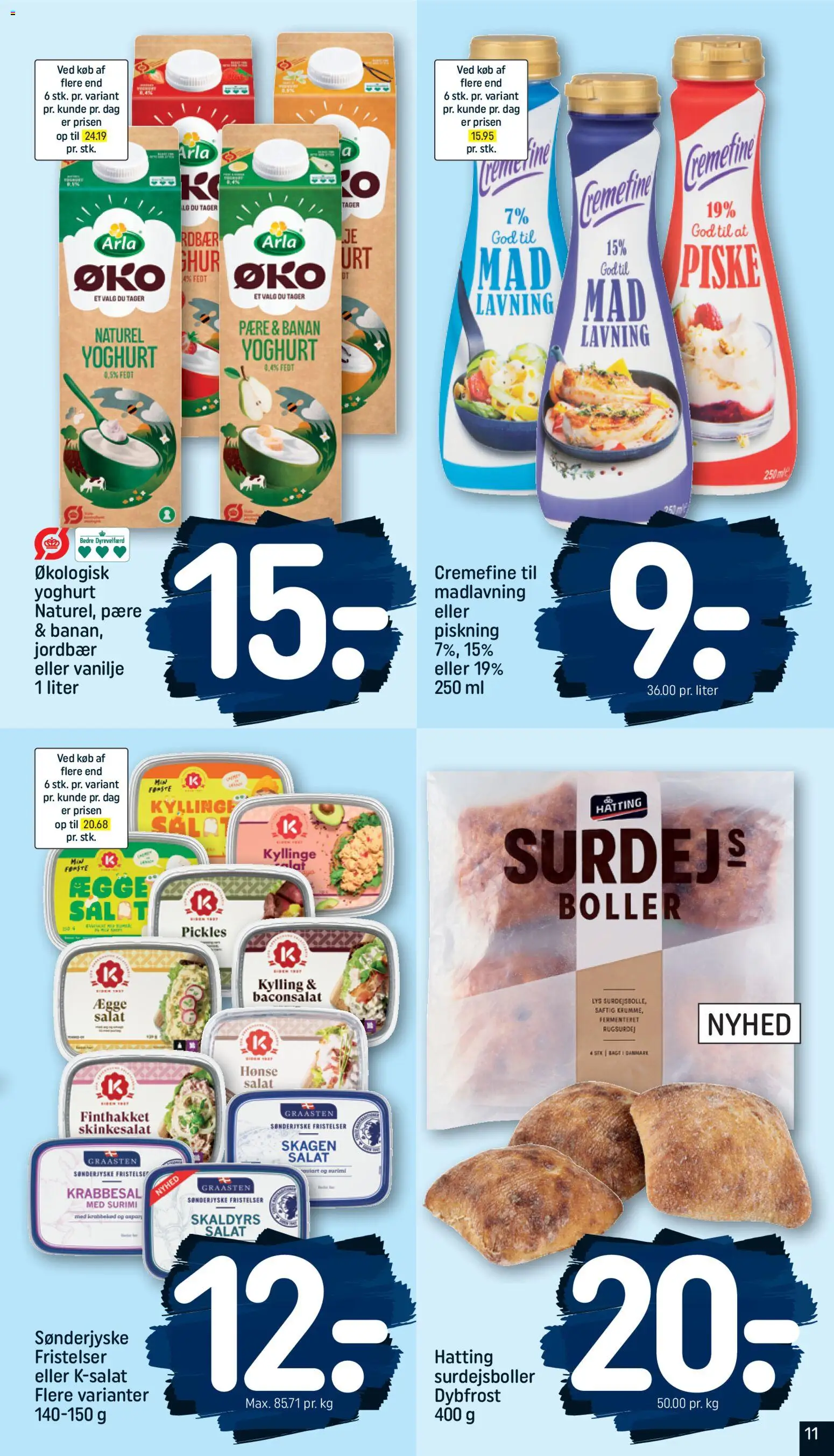 Rema 1000 tilbudsavis – gyldig fra 02.11.2025 | Side: 11 | Produkter: Yoghurt, Salat, Vanilje, Skinkesalat