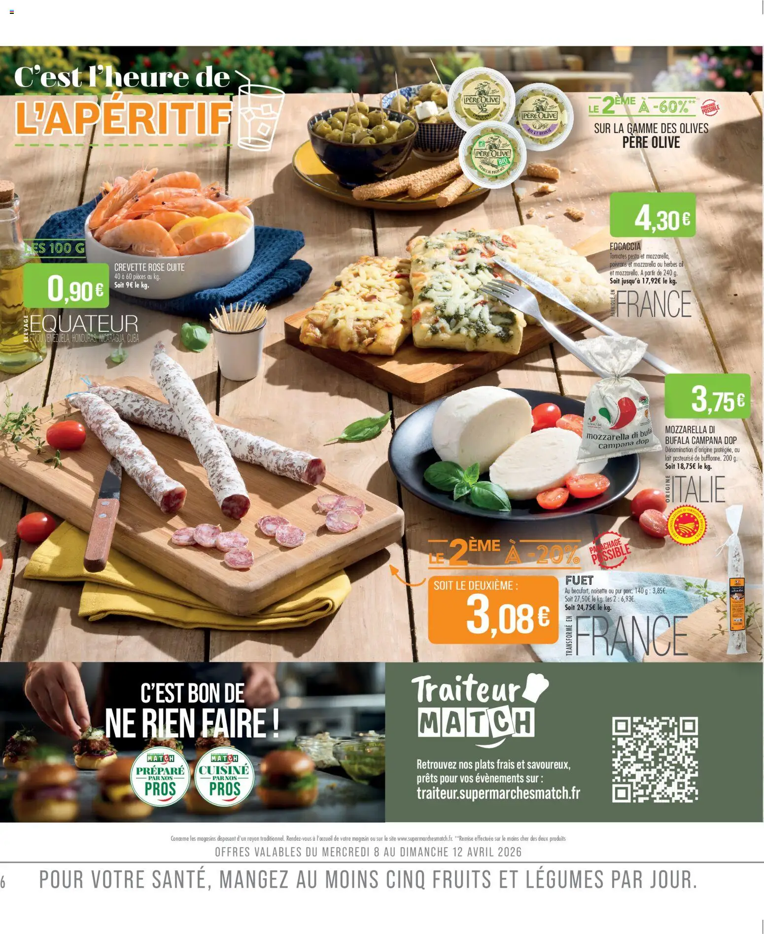 {H1} | Page: 6 | Produits: Olives, Crevette, Lait, Tomates