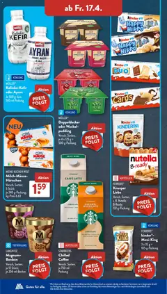 Aldi Süd Prospekt 	 ab 13.04.2026 gültig | Seite: 13 | Produkte: Langnese, Milch, Starbucks, Kuchen