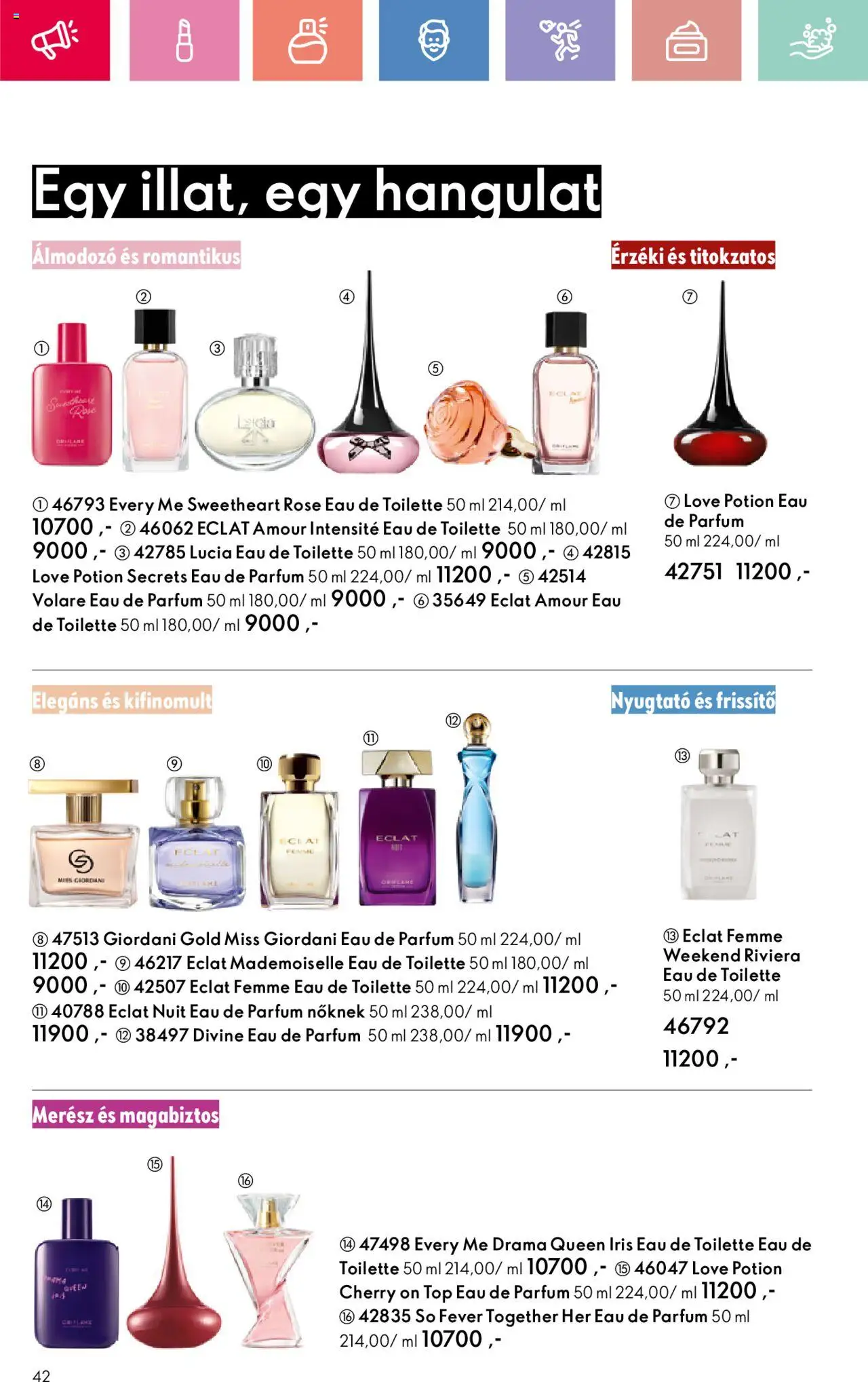 Oriflame akciós ujság - amely érvényes a következő dátumtól: 17.08.2025 | Oldal: 42 | Termékek: Parfüm, Só