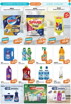 24.04.2026 tarihinden itibaren geçerli olan Çağrı Market kataloğu önizlemesi | Sayfa: 13 | Ürünler: Halı, Yüzey temizleyici, Yağ çözücü, Lavabo açıcı