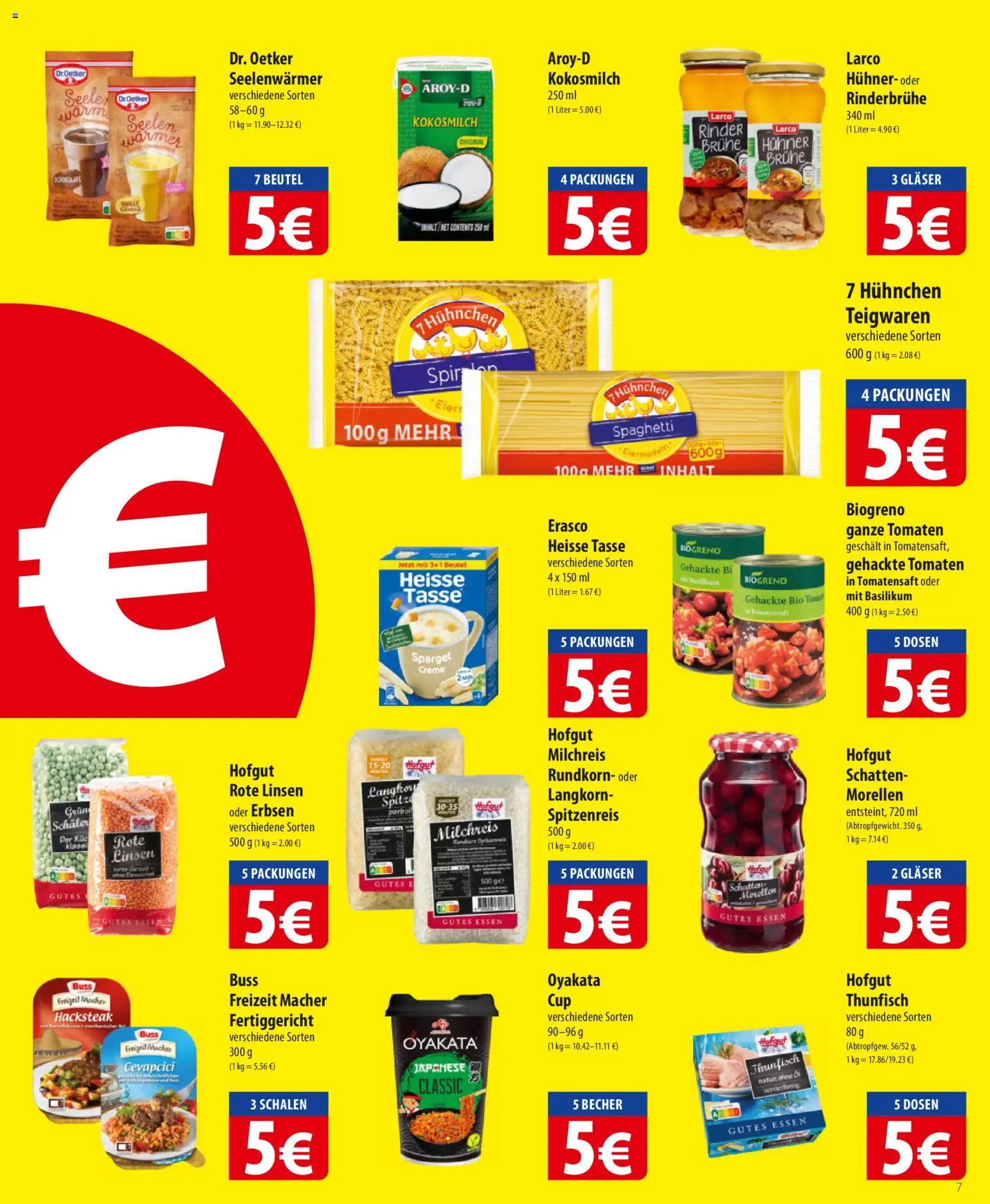 Famila Prospekt 	 – gültig ab 05.01.2026 | Seite: 7 | Produkte: Eier, Spargel, Erasco, Erbsen