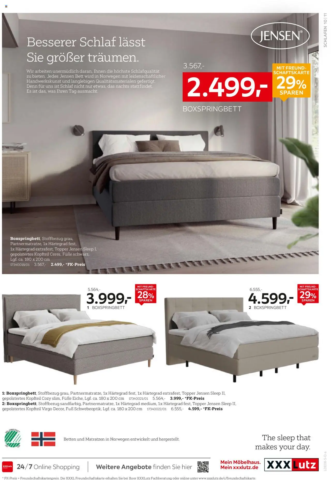 XXXL Lutz Schlafen Spezial - gültig ab dem 28.07.2025 | Seite: 11 | Produkte: Bett, Boxspringbett, Topper
