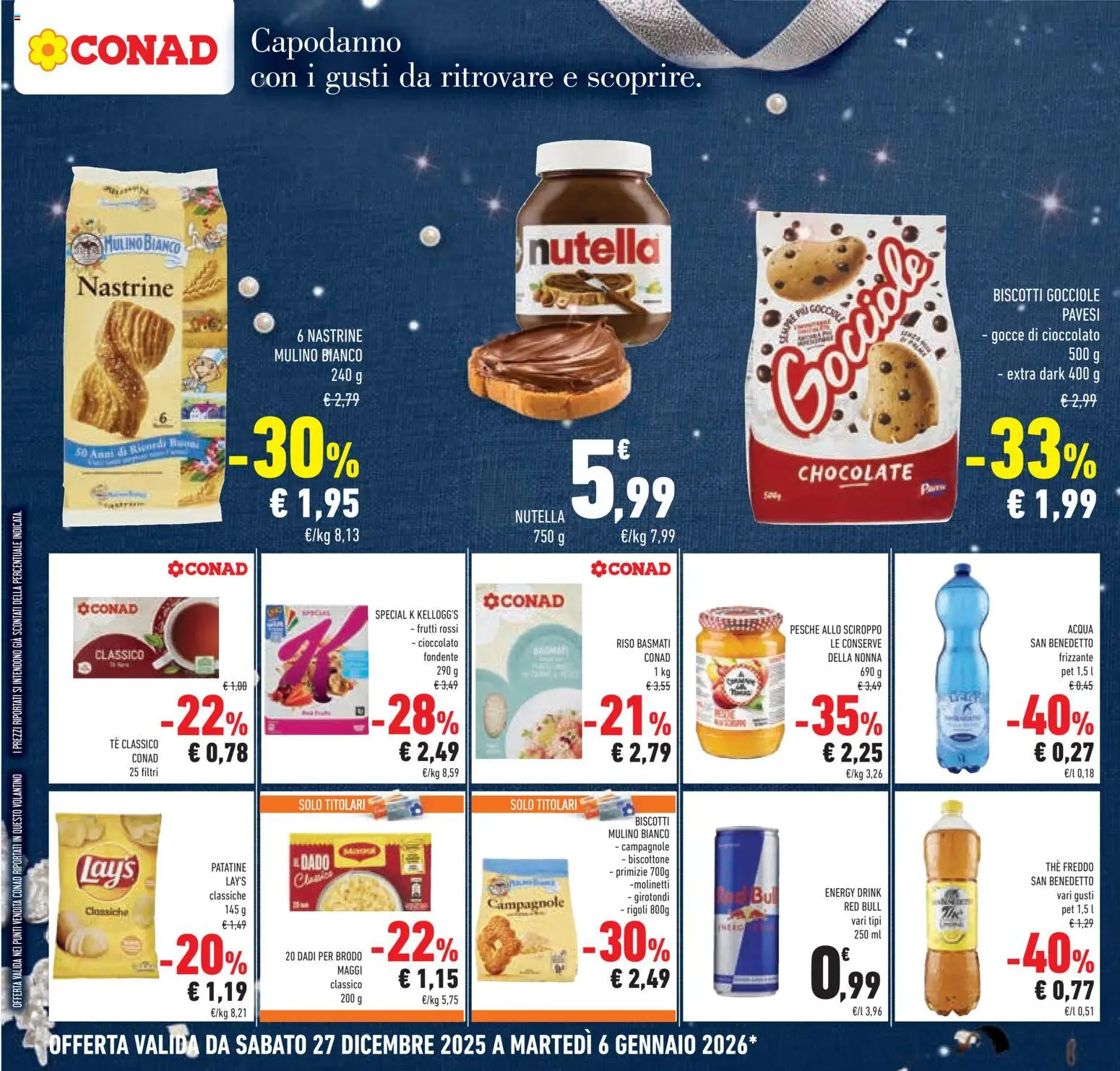 Volantino Conad del 27.12.2025 | Pagina: 26 | Prodotti: Riso Basmati, Riso, Tè, The
