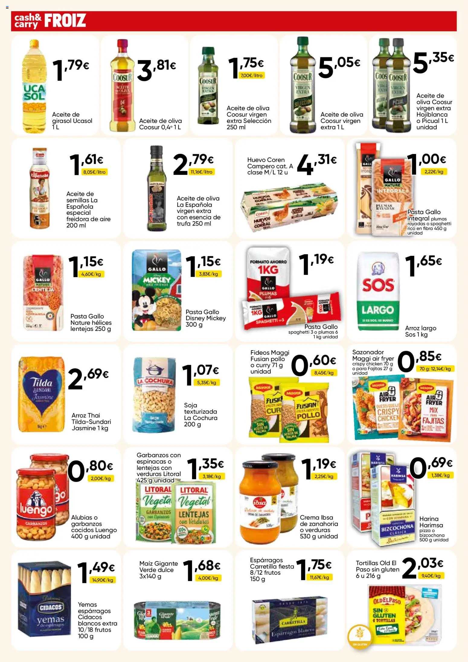 Froiz - Folleto Cash │ válido desde el 28.04.2026 | Página: 2 | Productos: Arroz, Pasta, Crema, Sazonador
