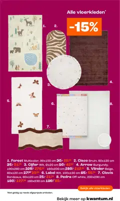 Kwantum - Folder - Voorbeeld van een folder van Kwantum, geldig van 27.10.2025 | Pagina: 15 | Producten: Vloerkleden