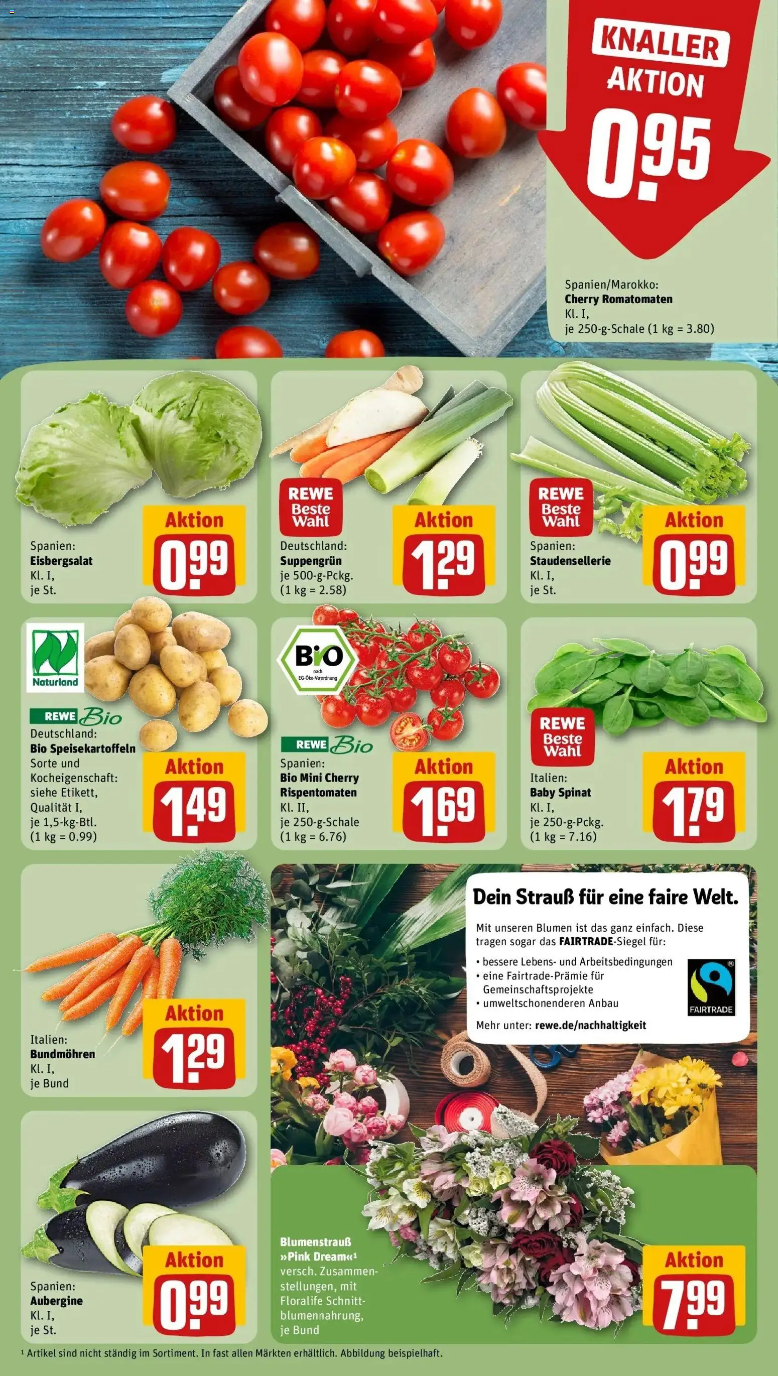 Rewe Prospekt Bruchsal	 – gültig ab 01.03.2026 | Seite: 7 | Produkte: Blumen, Eisbergsalat, Aubergine