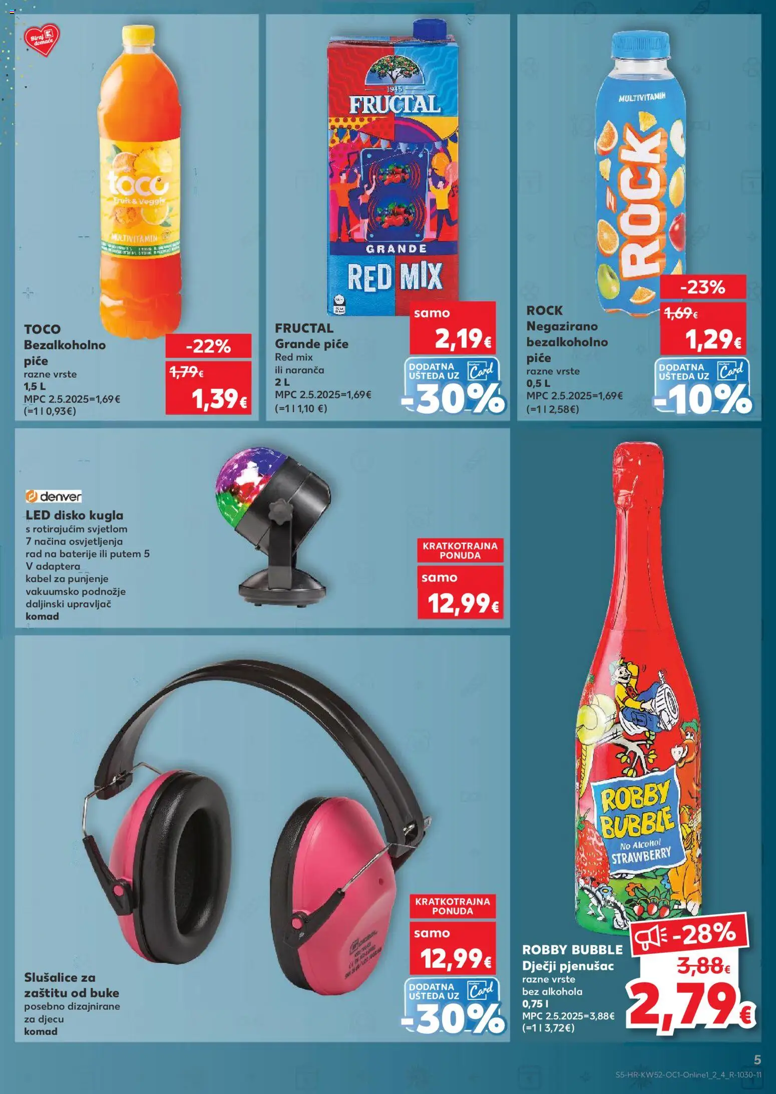 Kaufland katalog | vrijedi od 27.12.2025 | Stranica: 5 | Proizvodi: Baterije, Slušalice, Kabel