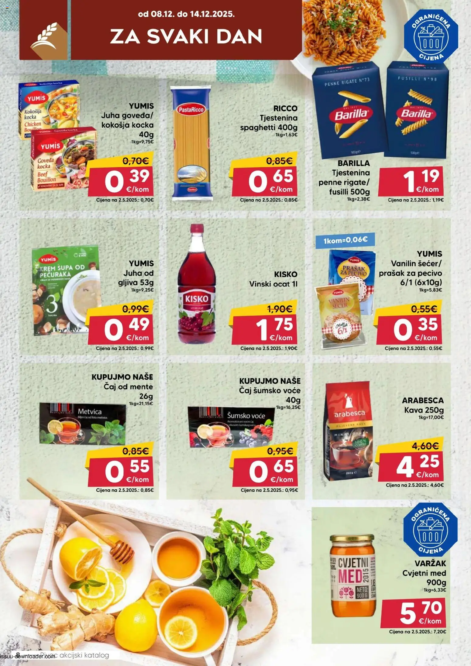 Pivac katalog | vrijedi od 08.12.2025 | Stranica: 8 | Proizvodi: Kava, Čaj, Ocat, Barilla