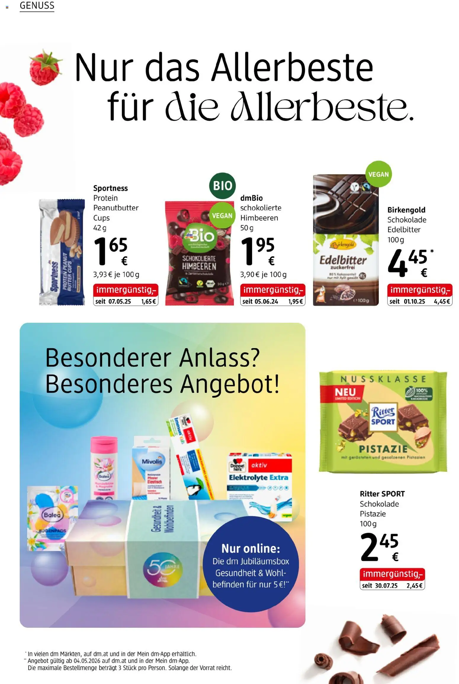 dm drogerie markt Journal Mai 2026 gültig ab 01.05.2026 | Seite: 14 | Produkte: Rizsliszt, Butter, Schokolade