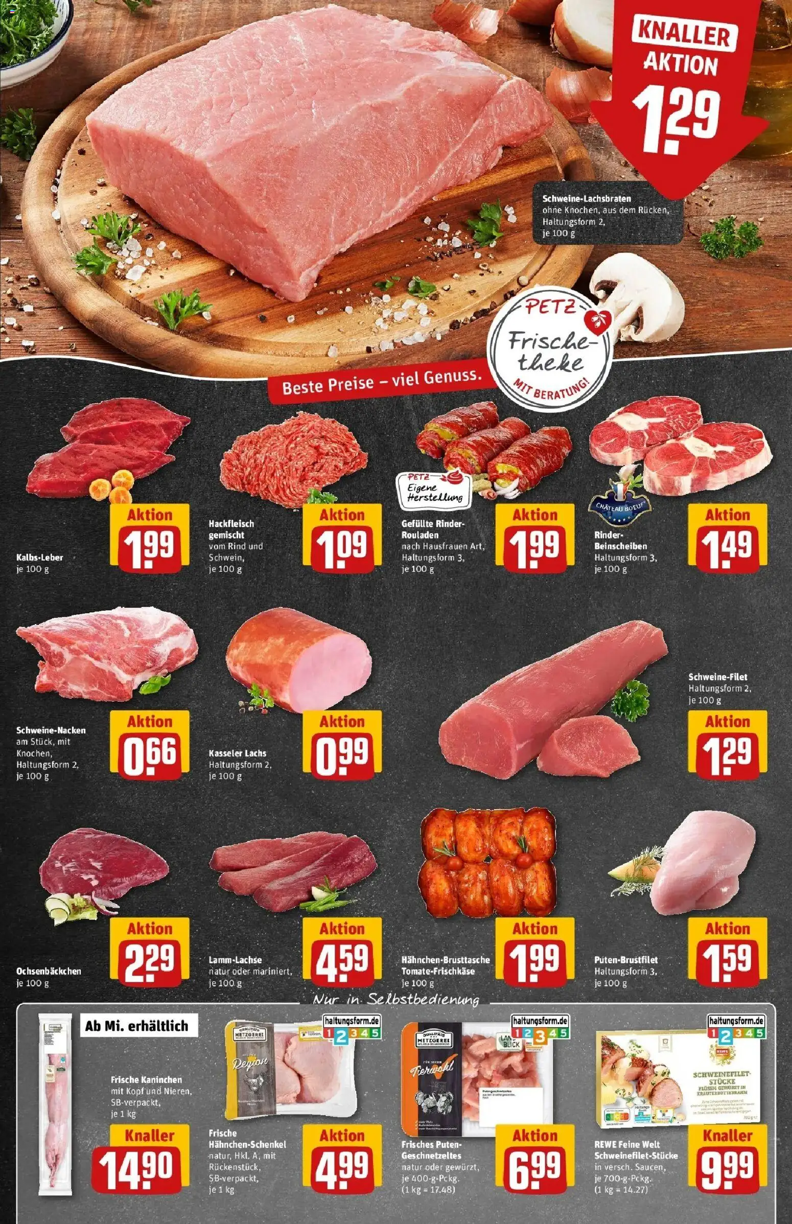 Rewe Prospekt Neunkirchen	 – gültig ab 30.03.2026 | Seite: 12 | Produkte: Hahnchenschenkel, Kaninchen, Schweinenacken, Kalbsleber