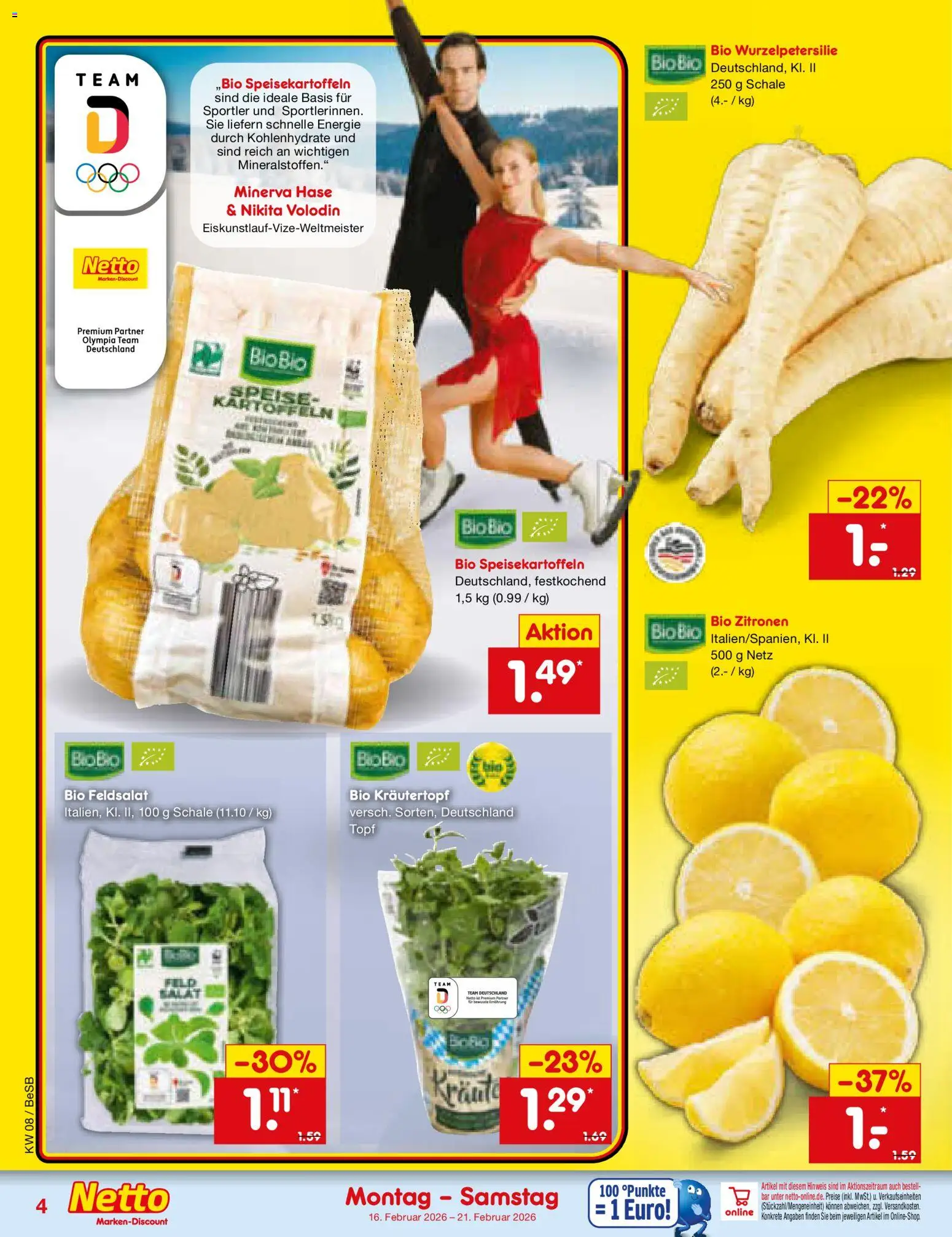 Netto Marken-Discount Prospekt 	 – gültig ab 16.02.2026 | Seite: 4 | Produkte: Kartoffeln, Zitronen