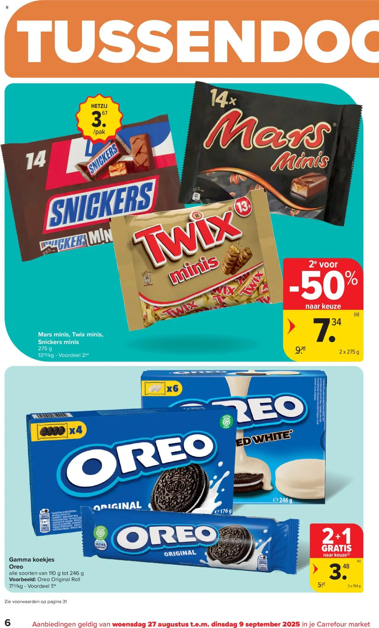  | Pagina: 6 | Producten: Koekjes, Oreo, Twix, Snickers