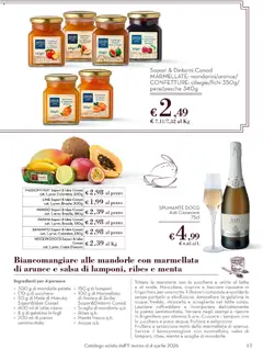 Anteprima del volantino Sapori & Dintorni Conad MARMELLATE: mandarini/arance/ CONFETTURE: ciliegie/fichi 350g/ pere/pesche 340g, Marmalades and jams of various flavors: mandarin, orange, cherry, fig, pear, and peach. valido a partire dal 11.03.2026 | Pagina: 17