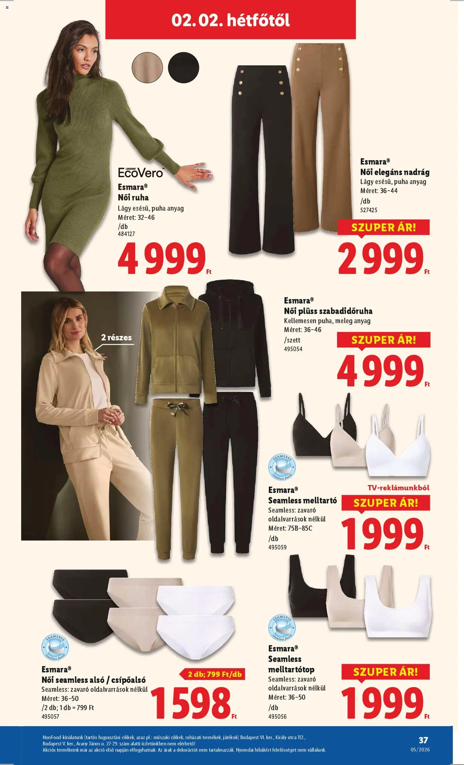 Lidl akciós ujság - amely érvényes a következő dátumtól: 29.01.2026 | Oldal: 37 | Termékek: Szabadidőruha, Játékok, Ruha, Nadrág