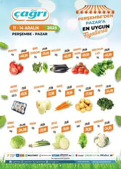 11.12.2025 tarihinden itibaren geçerli olan Çağrı Market kataloğu önizlemesi | Sayfa: 2 | Ürünler: Biber, Lahana, Karnıbahar, Mantar