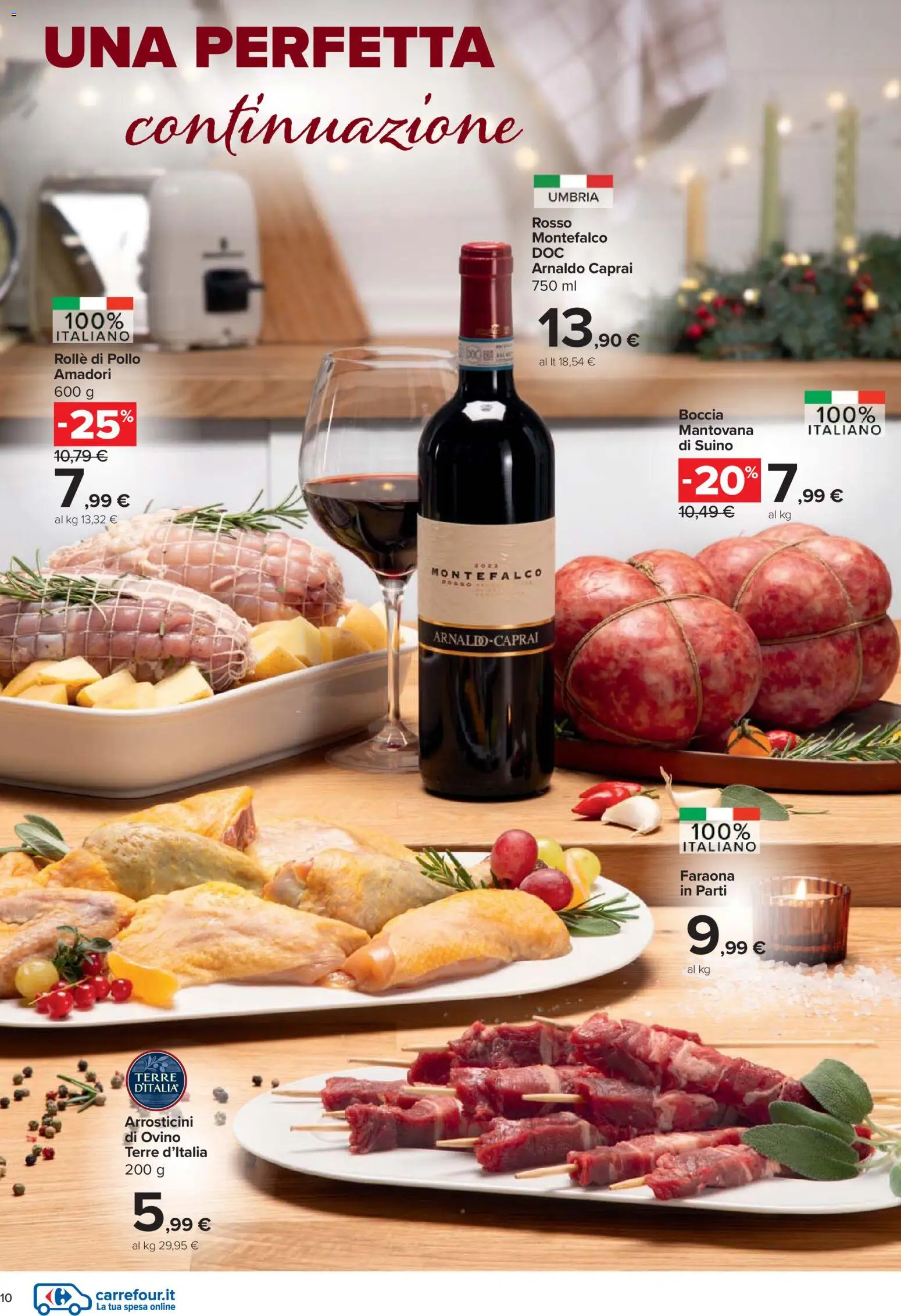 Volantino Carrefour del 27.11.2025 | Pagina: 10 | Prodotti: Pollo, Suino, Arrosticini, Ovino