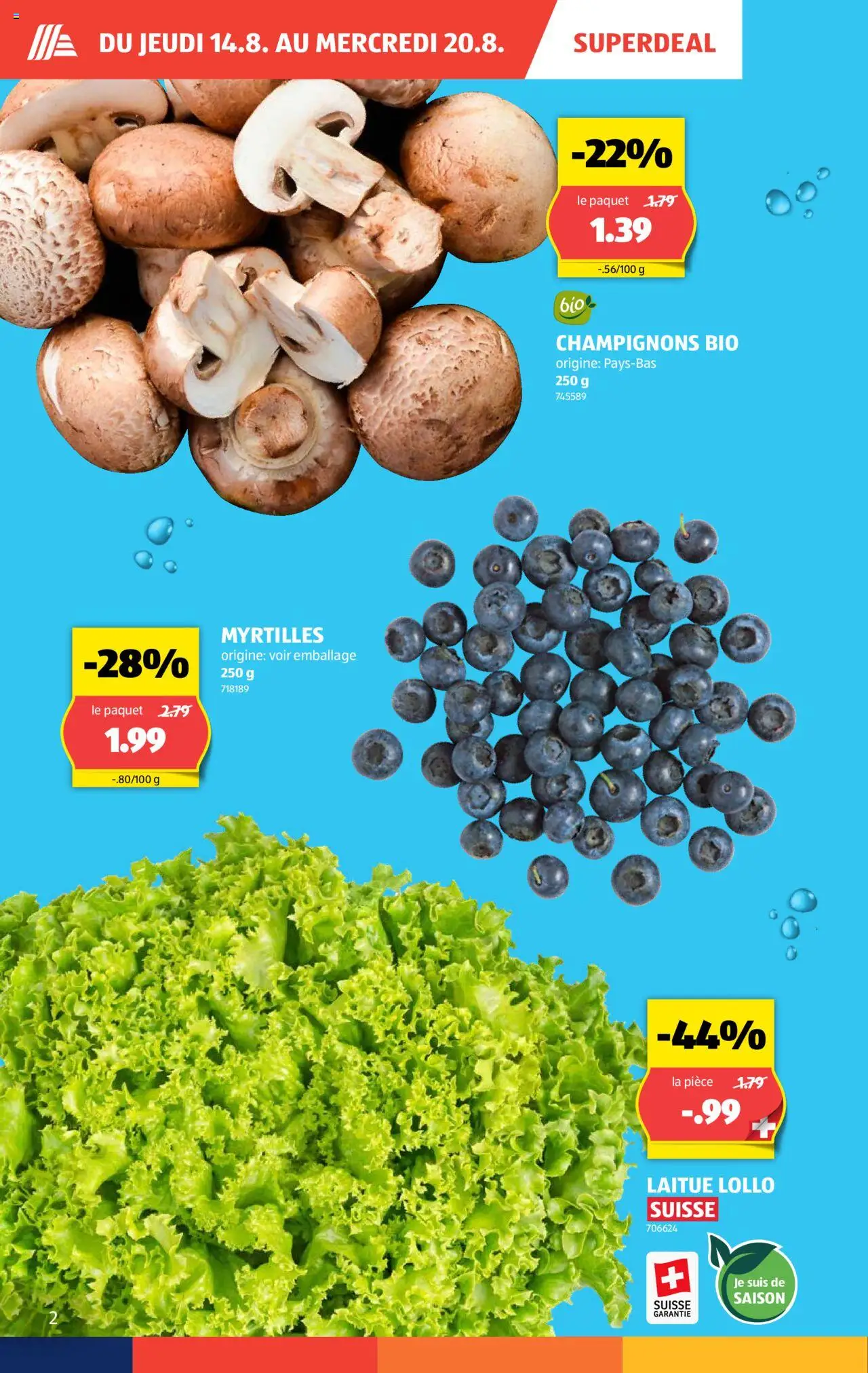Aldi Prospectus ab 14.08.2025 | Seite: 2 | Produkte: Champignons