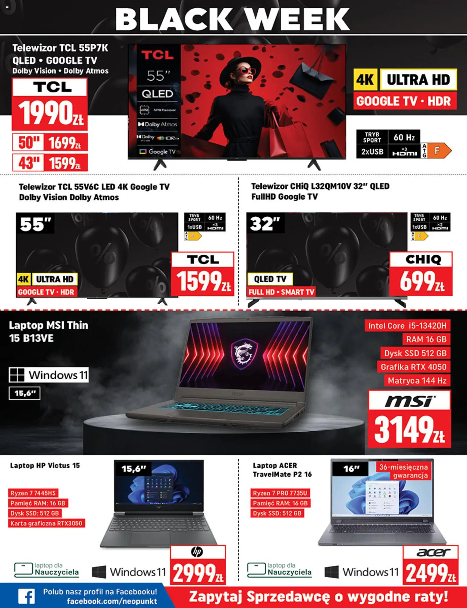 Neopunkt Black Friday od 24.11.2025 | Strona: 2 | Produkty: Karta, Laptop, Telewizor, Dysk