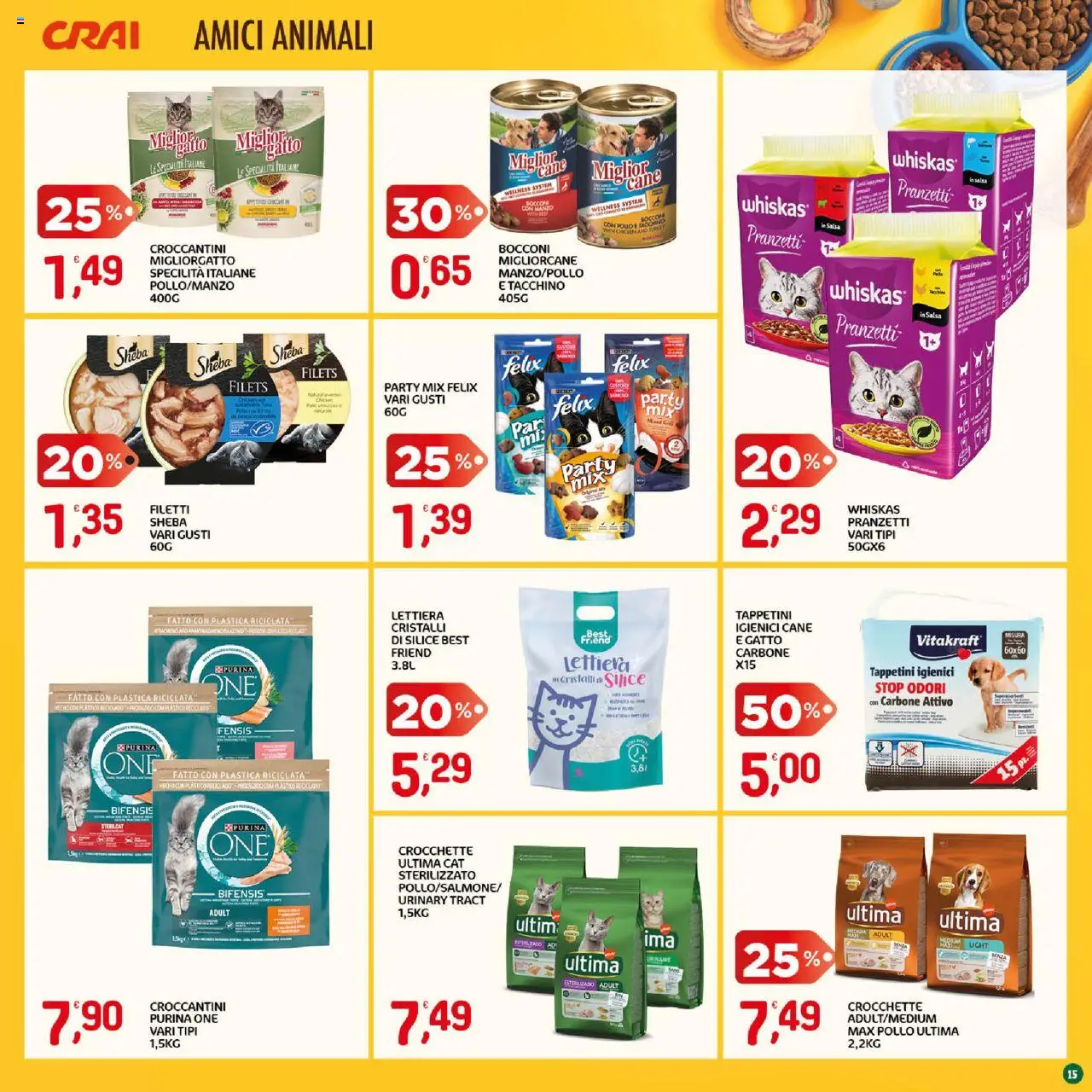Volantino CRAI del 18.09.2025 | Pagina: 15 | Prodotti: Manzo, Salsa, Tacchino, Crocchette