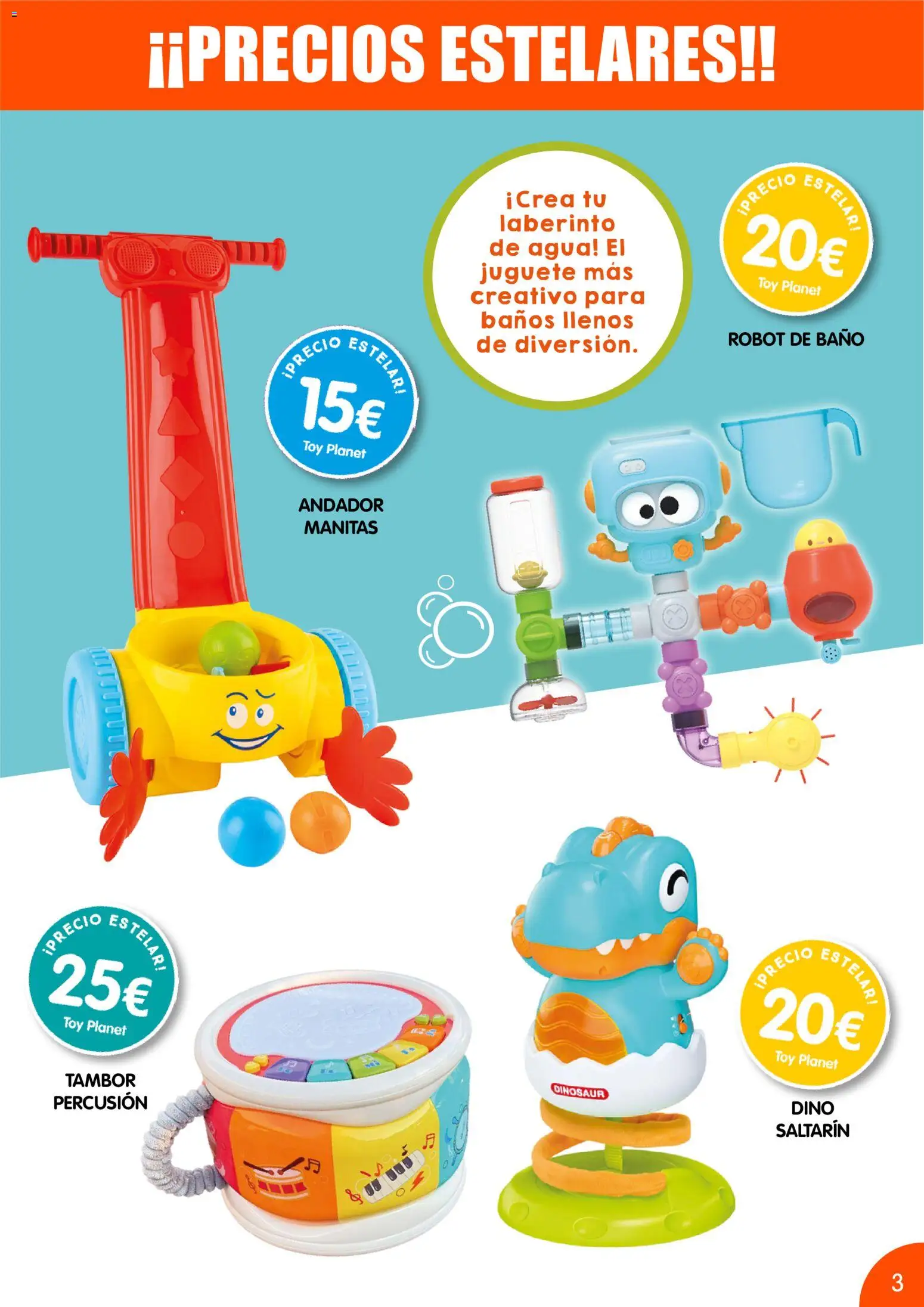 Toy Planet catálogo Precios Estelares │ válido desde el 22.04.2026 | Página: 3 | Productos: Robot, Baño