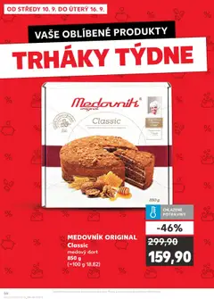 MEDOVNÍK ORIGINAL Classic, medový dort 850 g od 10.09.2025 | Strana: 56 | Produkty: Medovník, Potraviny, Dort
