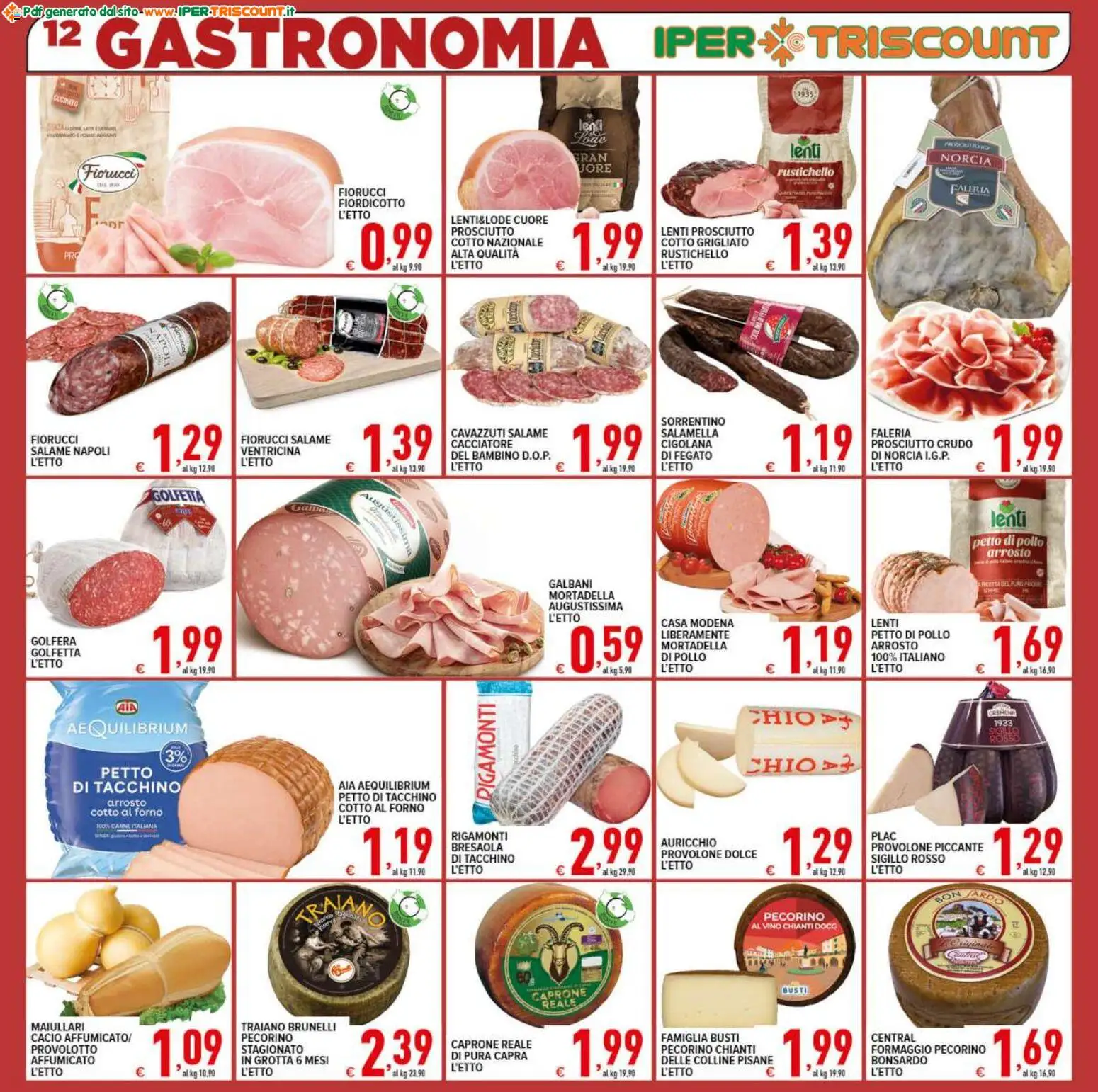 Volantino Ipertriscount del 27.12.2025 | Pagina: 12 | Prodotti: Petto di Pollo, Prosciutto Crudo, Pollo, Mortadella