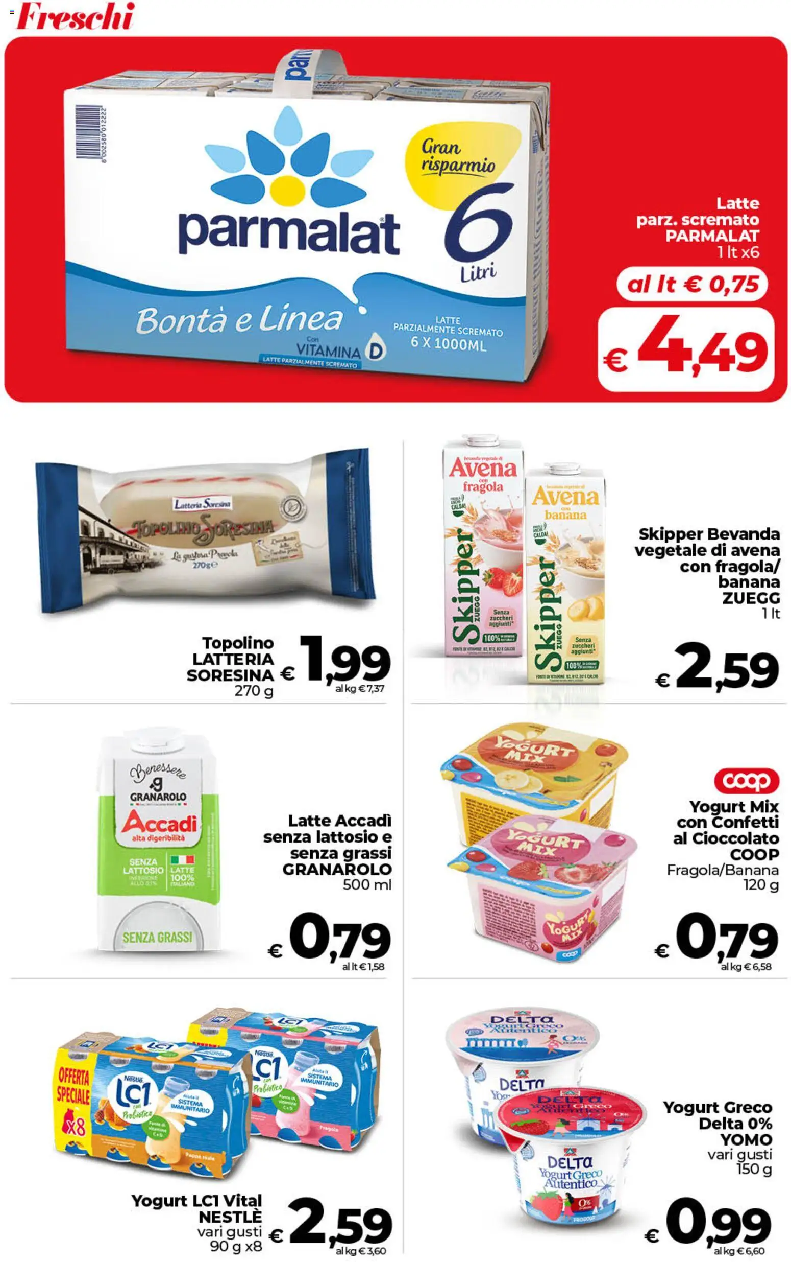 Volantino COOP del 07.04.2026 | Pagina: 14 | Prodotti: Yogurt, Cioccolato, Latte, Latte parzialmente scremato