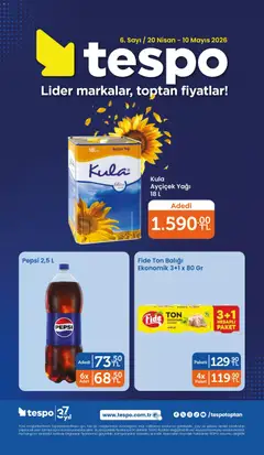 20.04.2026 tarihinden itibaren geçerli olan Tespo kataloğu önizlemesi
