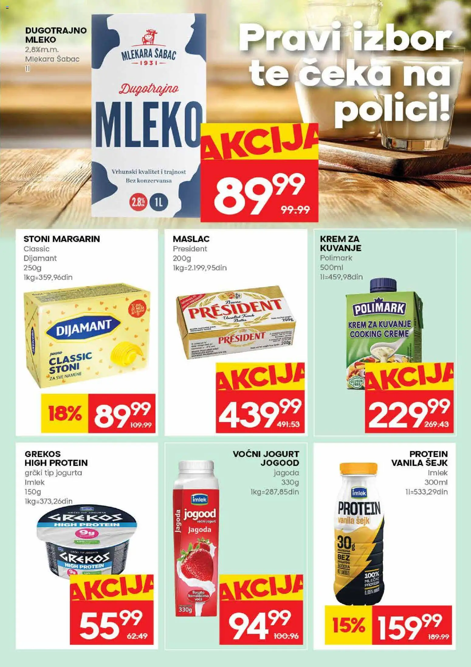 Idea katalog - važi od 09.04.2026 | Strana: 13 | Proizvode: Maslac, Protein, Dugotrajno mleko, Margarin