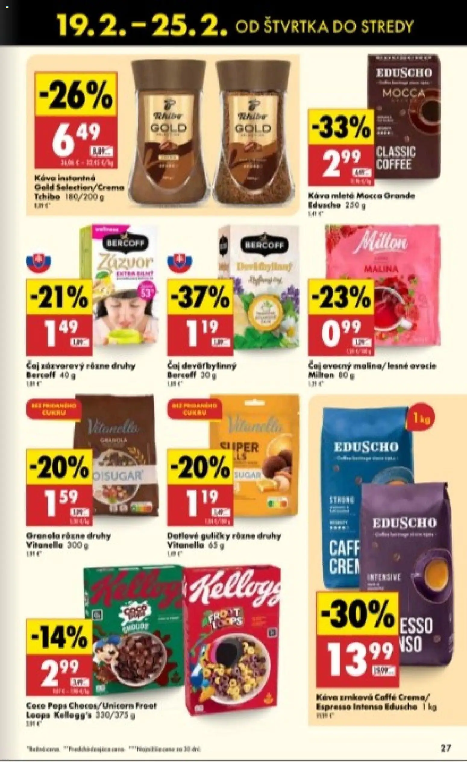 Nové Biedronka akcie – leták je platný od 19.02.2026 | Strana: 27 | Produkty: Zázvor, Káva, Čaj