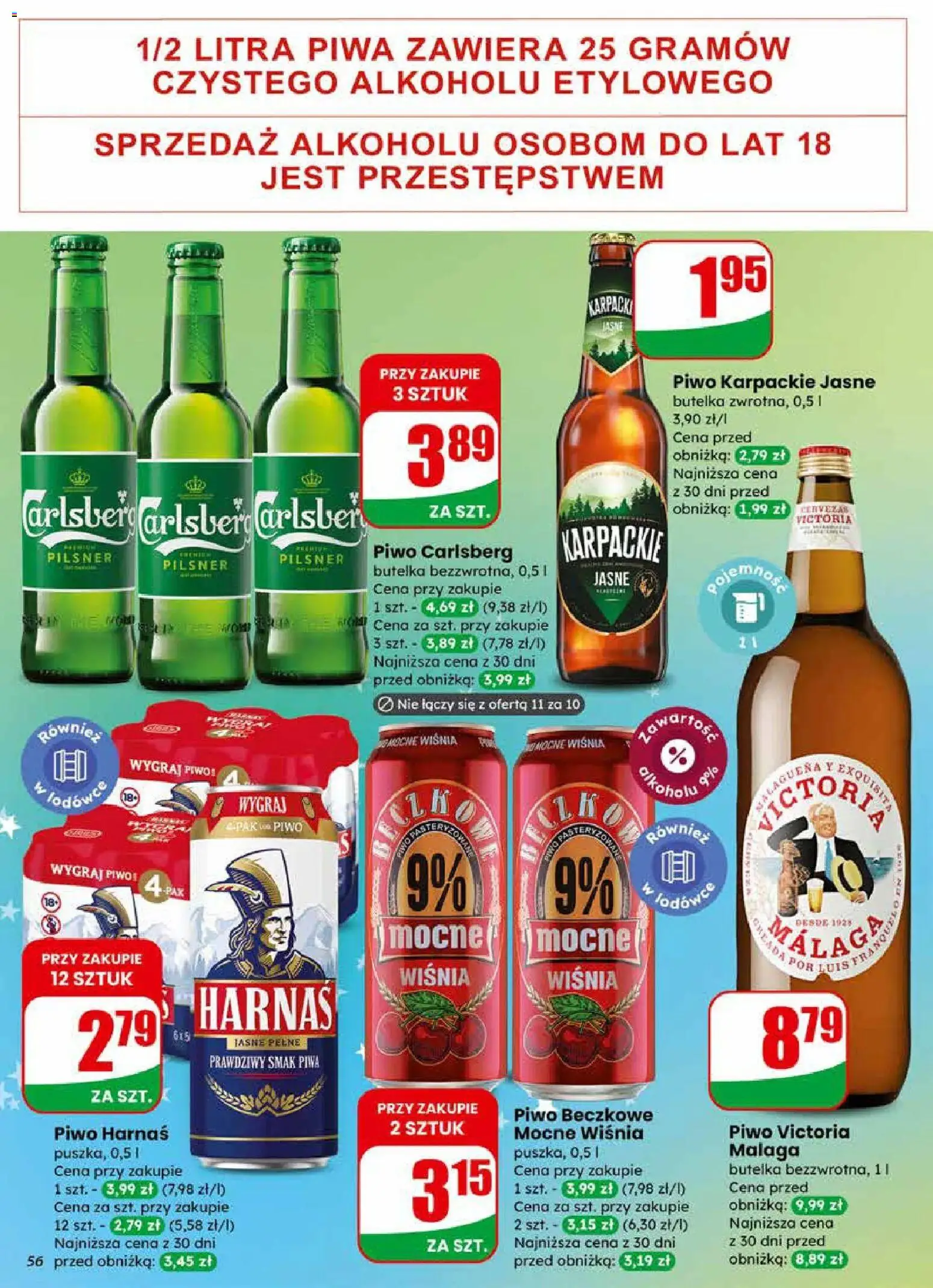 Dino Gazetka od 10.12.2025 | Strona: 56 | Produkty: Por, Harnaś, Piwo Carlsberg, Piwo