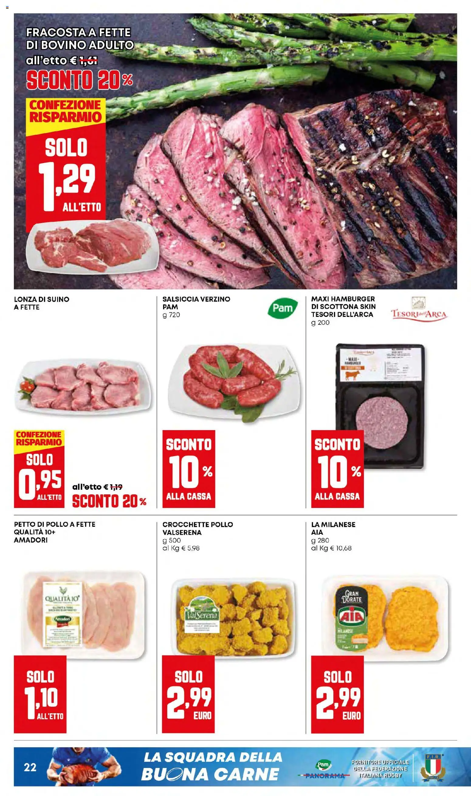 Volantino Panorama del 15.01.2026 | Pagina: 22 | Prodotti: Bovino, Petto di Pollo, Pollo, Suino