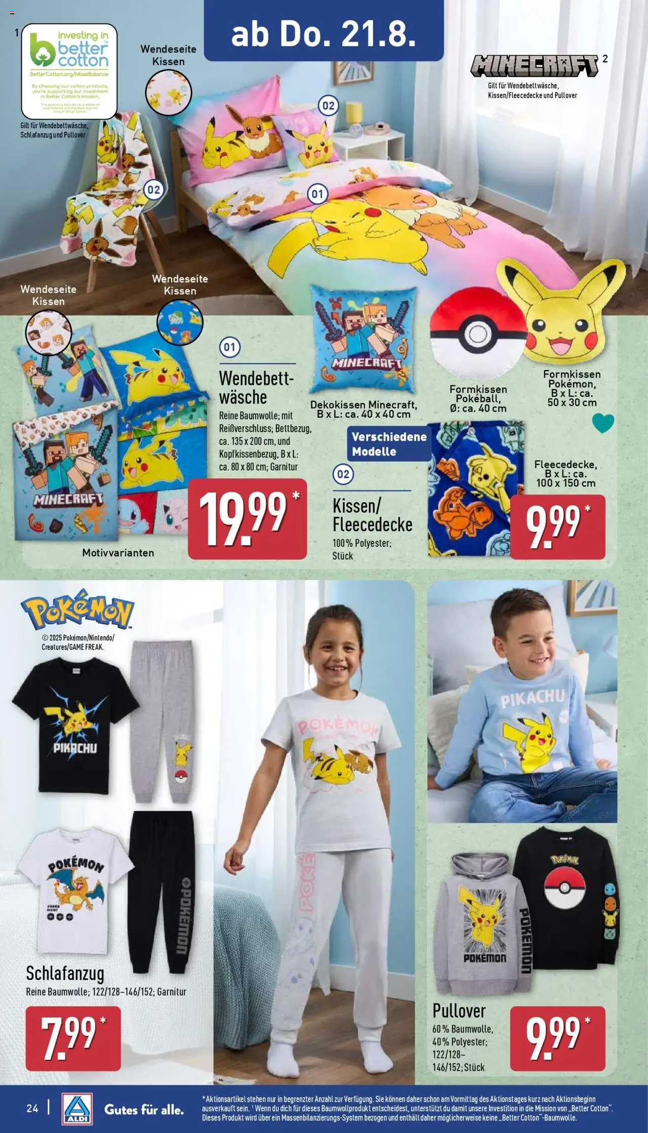 Aldi Prospekt 	 - gültig ab dem 18.08.2025 | Seite: 24 | Produkte: Kissen, Pullover