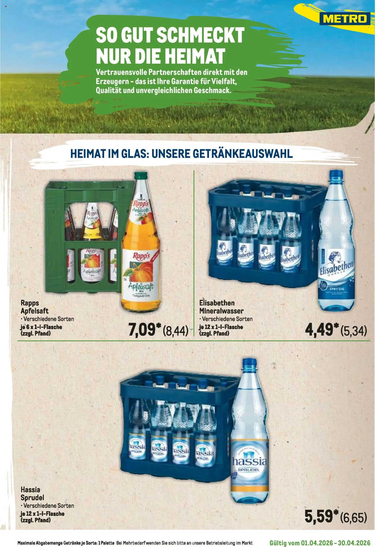 Metro Regionaler Flyer – gültig ab 01.04.2026 | Seite: 53 | Produkte: Apfelsaft, Mineralwasser