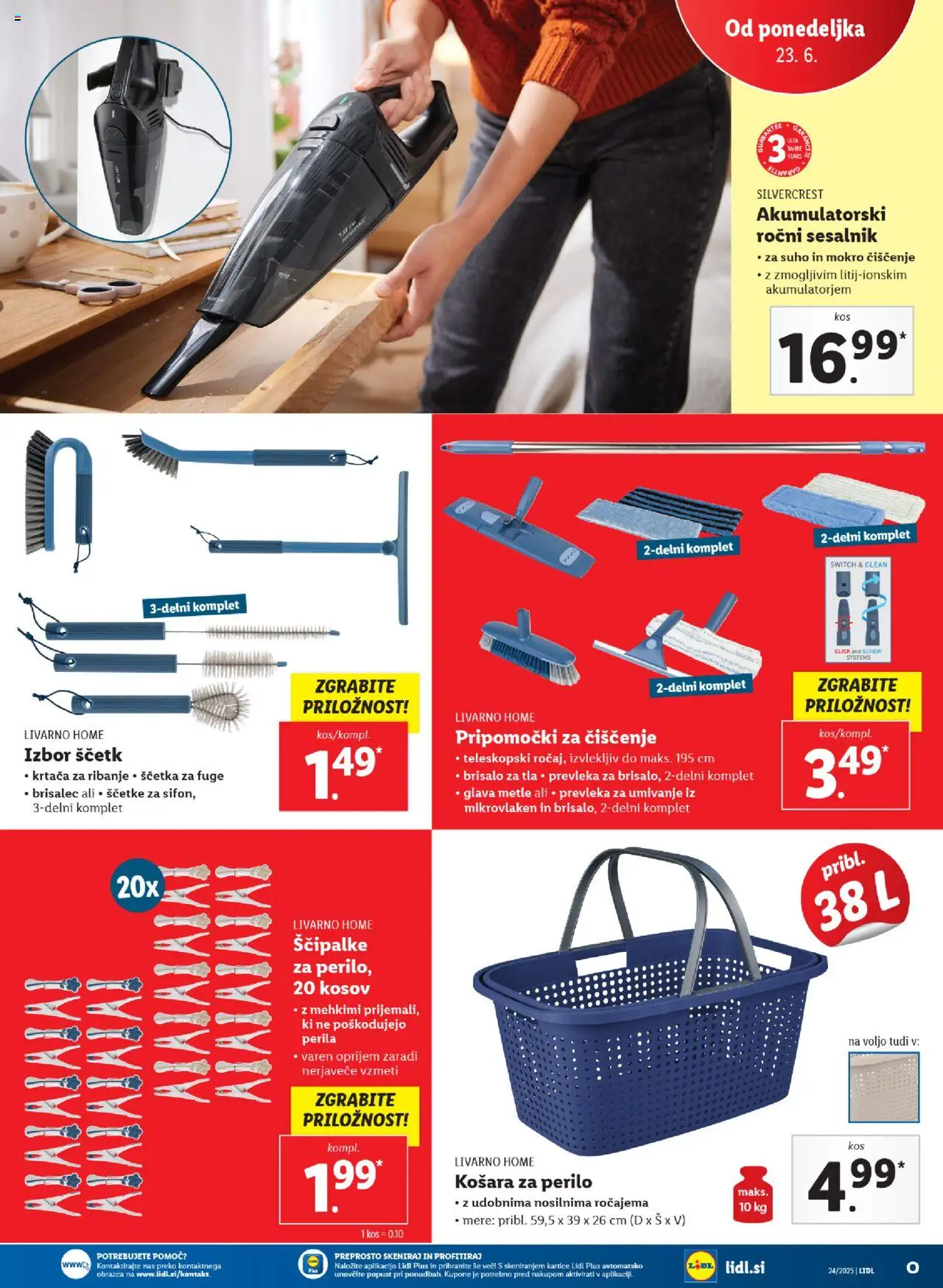 Lidl katalog │ velja od 19.06.2025 | Stran: 65 | Izdelki: Košara, Kos, Krtaca, Sesalnik