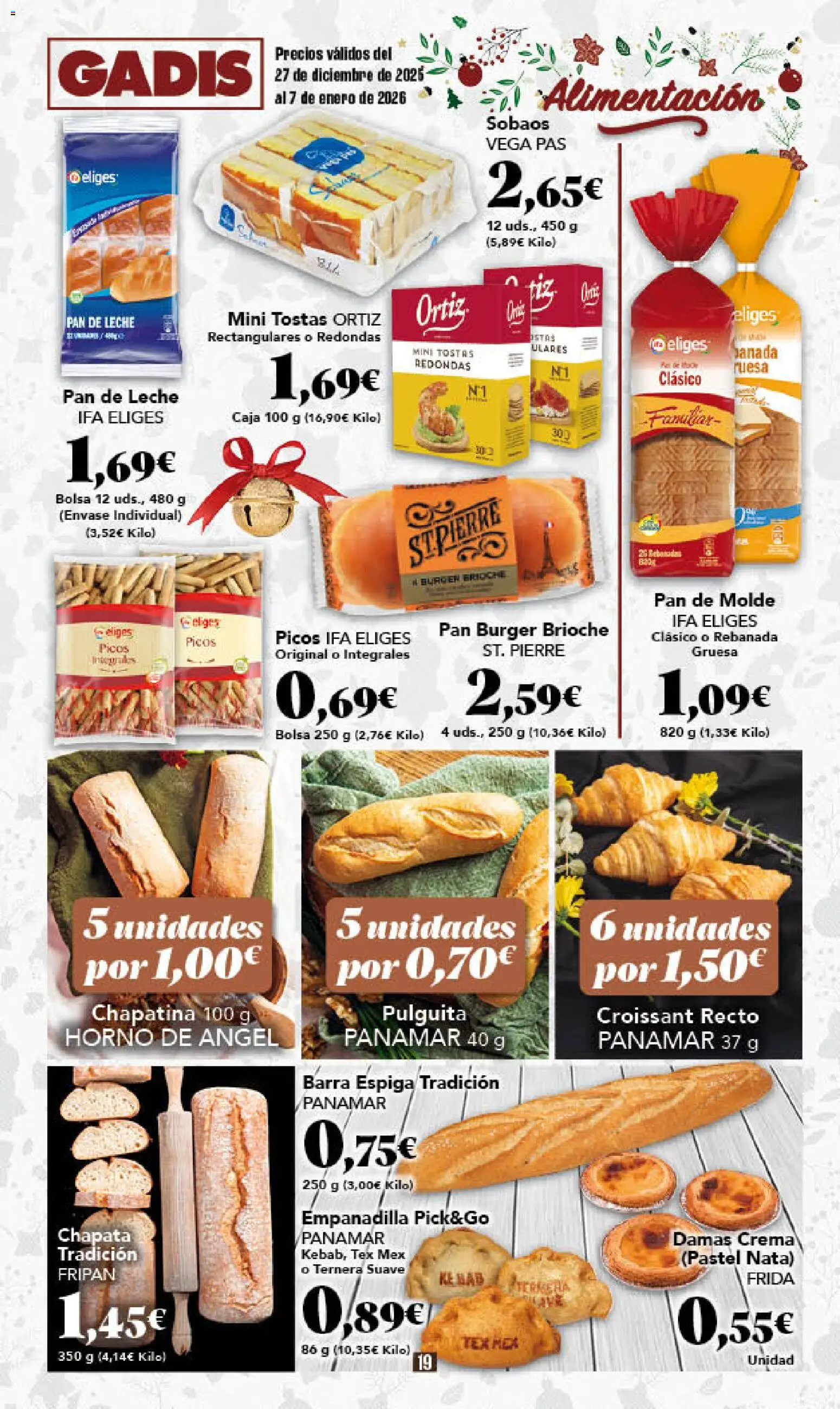 Gadis - folleto │ válido desde el 27.12.2025 | Página: 19 | Productos: Leche, Pan, Horno, Caja
