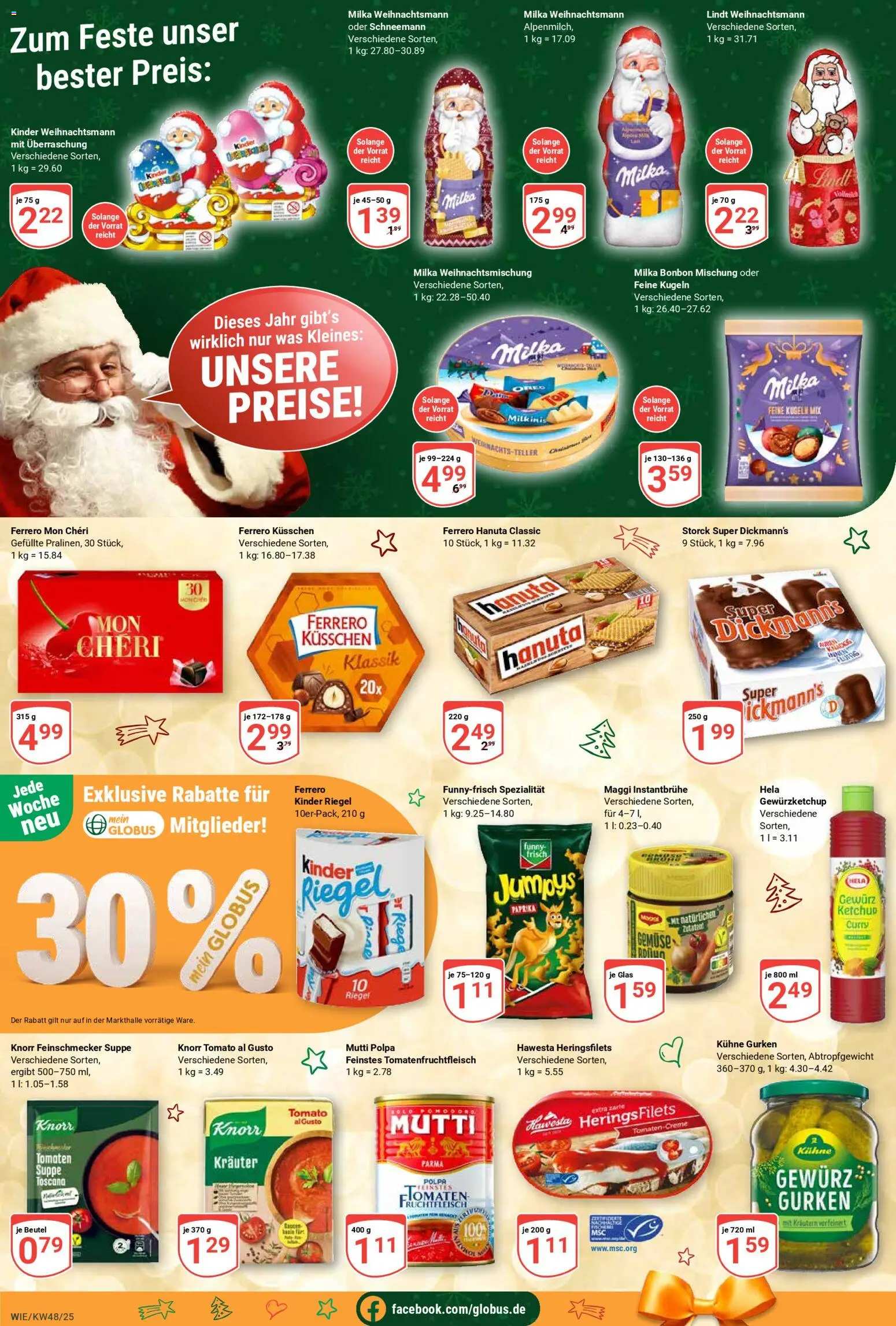 Globus prospekt Waghäusel-Wiesental	 – gültig ab 24.11.2025 | Seite: 3 | Produkte: Knorr, Kinder riegel, Lindt, Ketchup