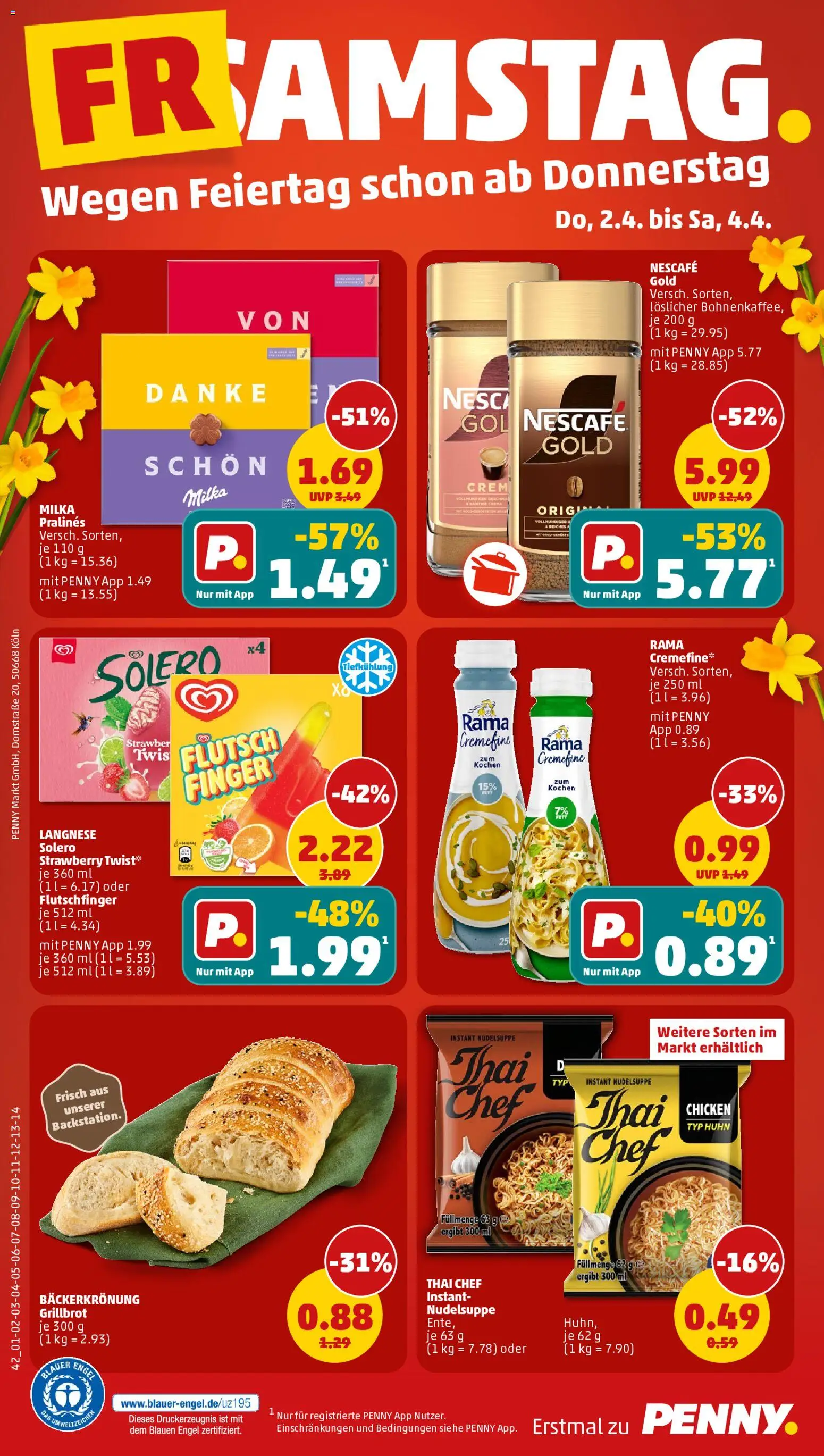 Penny Prospekt 	 – gültig ab 30.03.2026 | Seite: 46 | Produkte: Langnese, Nescafe, Milka, Nescafe gold